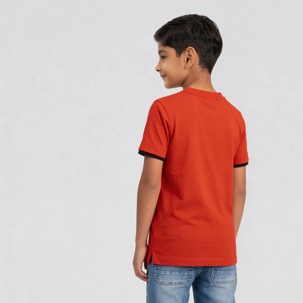 Boys Cotton Printed Crew Neck Weekend T-Shirt - Image 3
