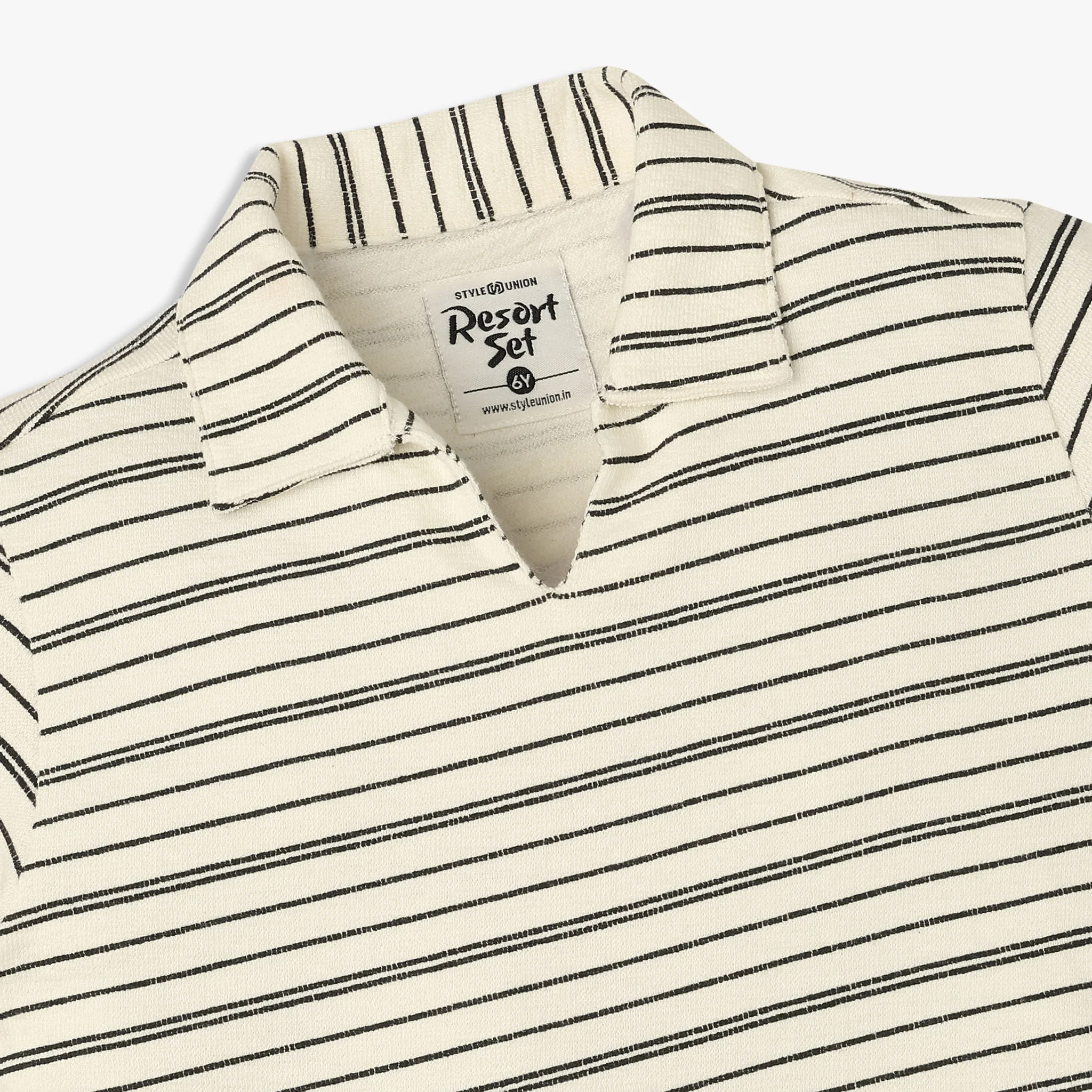 Boys Cotton Striped Polo T-Shirt - Image 3
