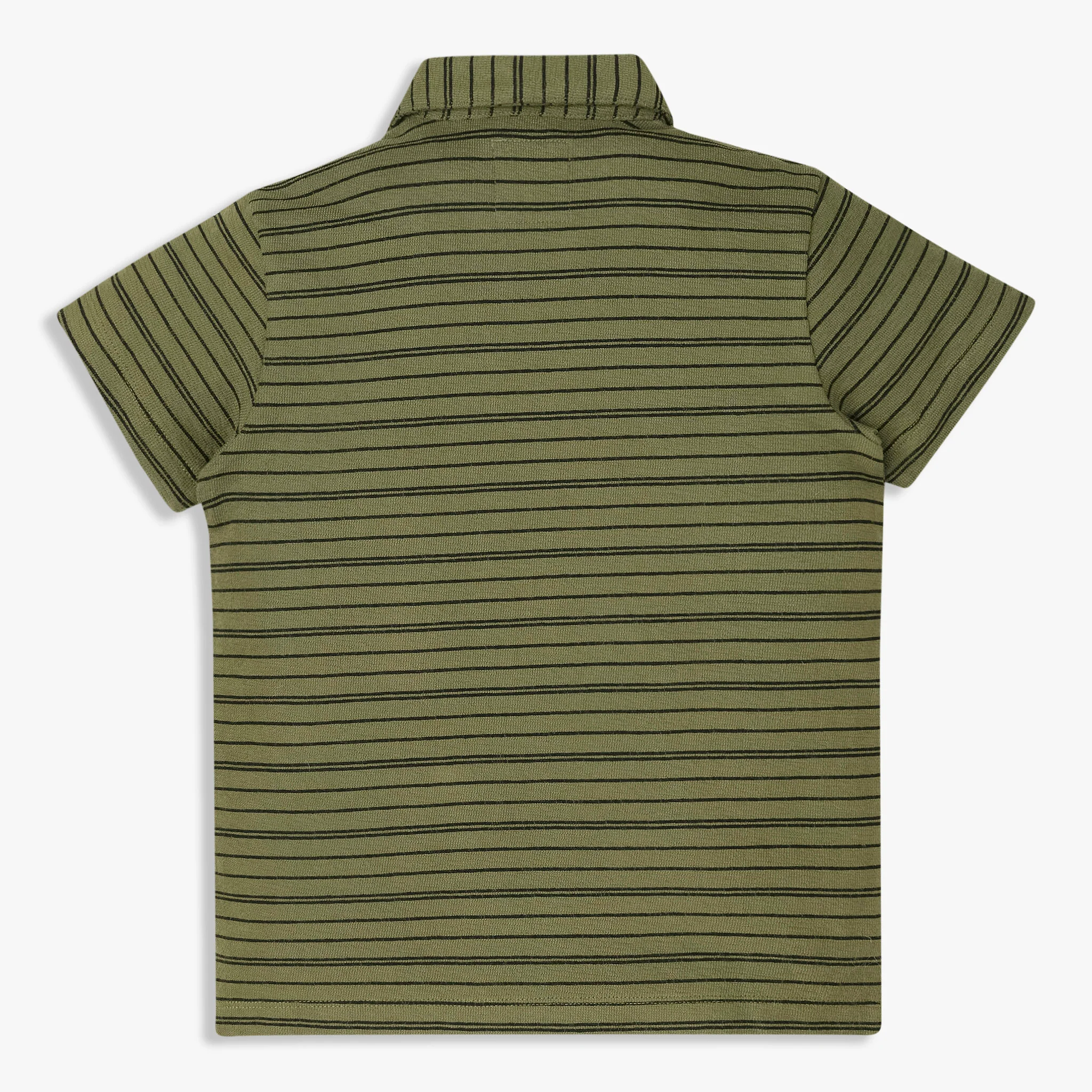 Boys Cotton Striped Polo T-Shirt - Image 2