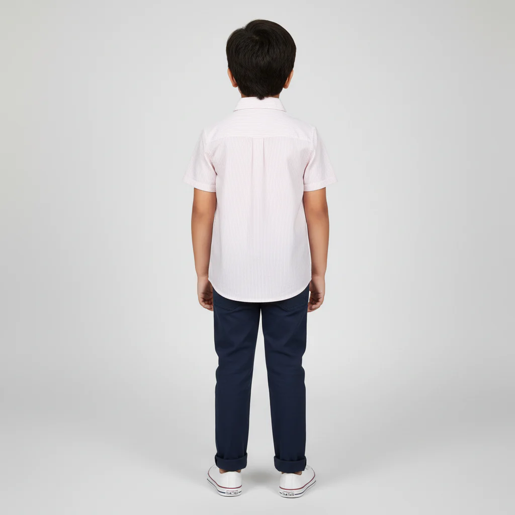 Boys Cotton Striped Shirt - Image 3