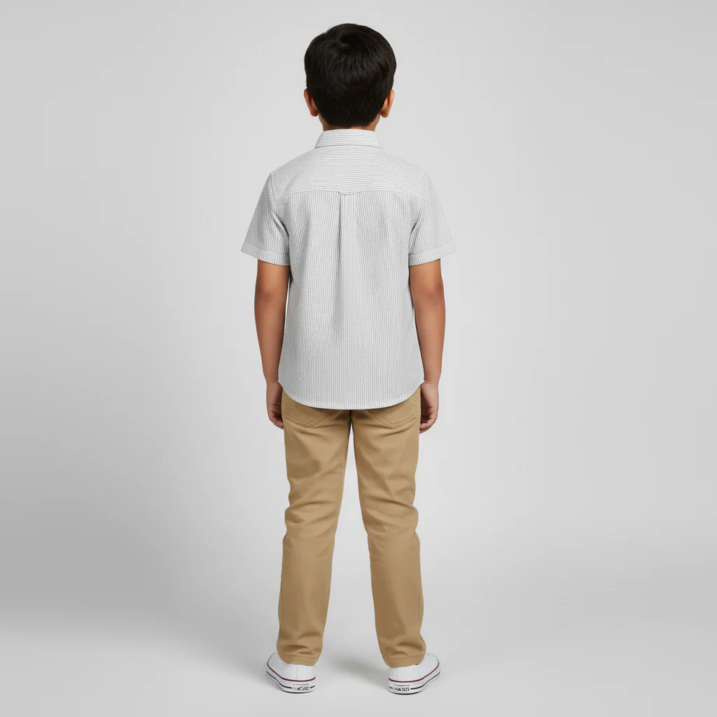 Boys Cotton Striped Shirt - Image 7