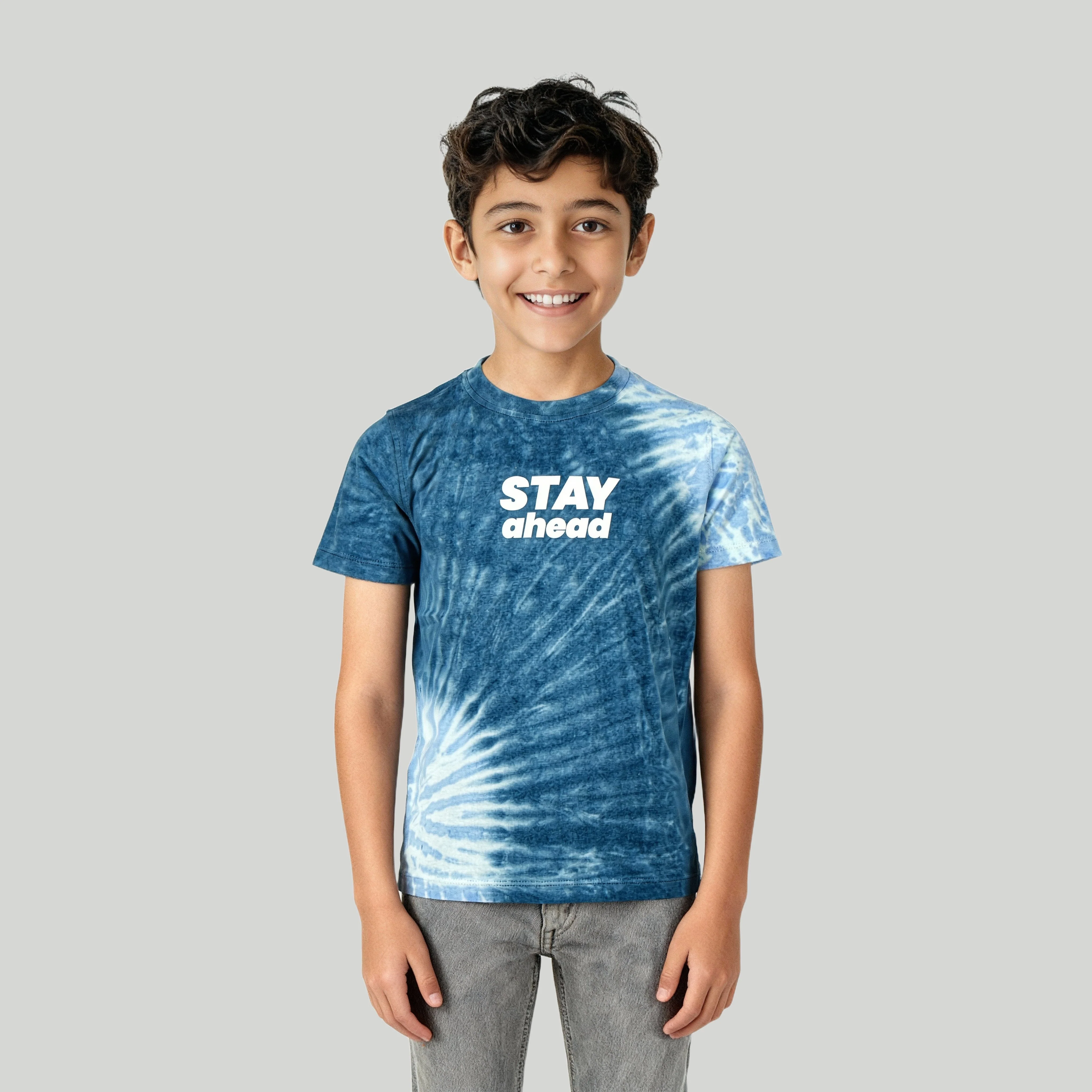 Boys Cotton Tie - Dye Skiddle T-Shirt - Image 2