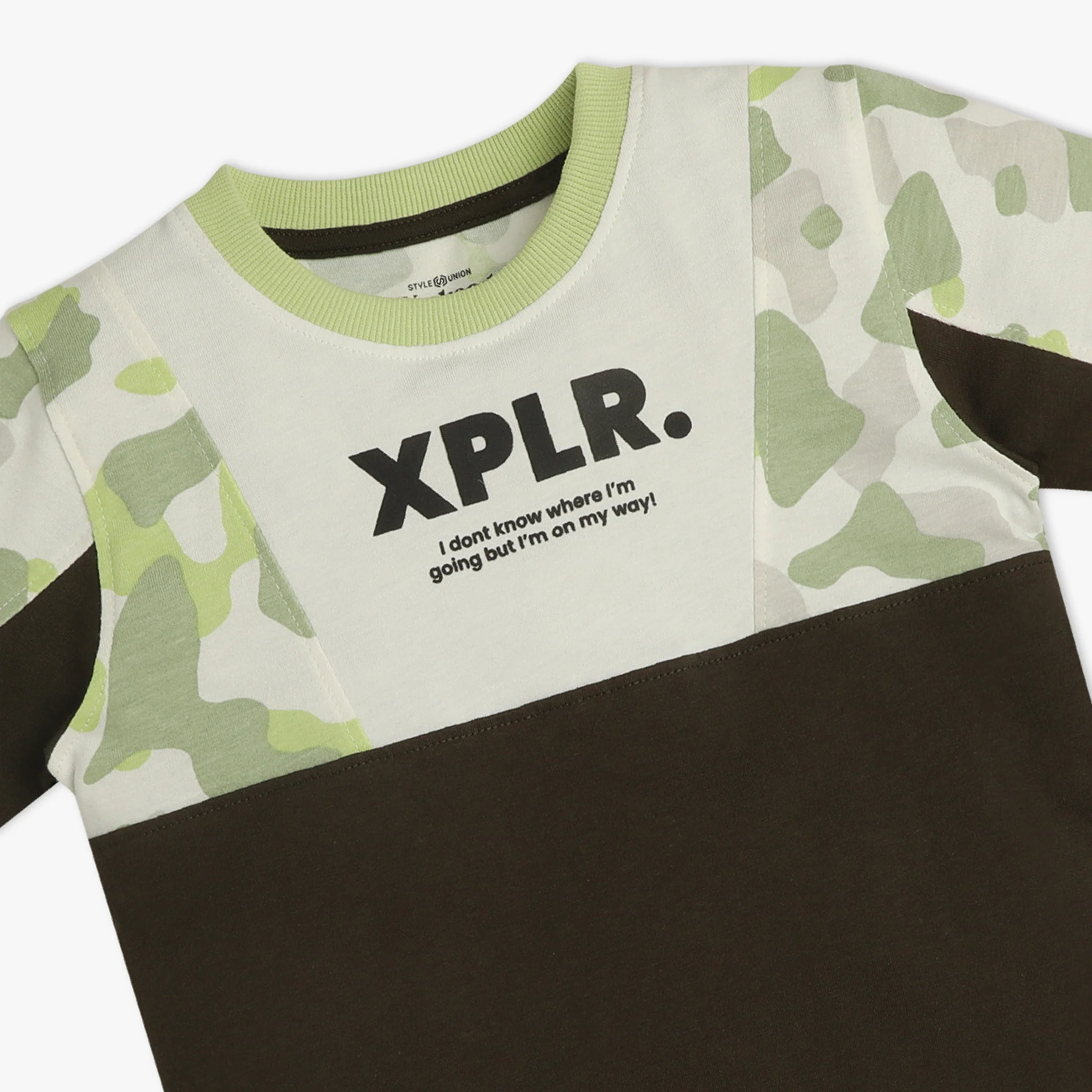Boys Crew Neck Cut And Sew Weekend T-Shirt - Image 3