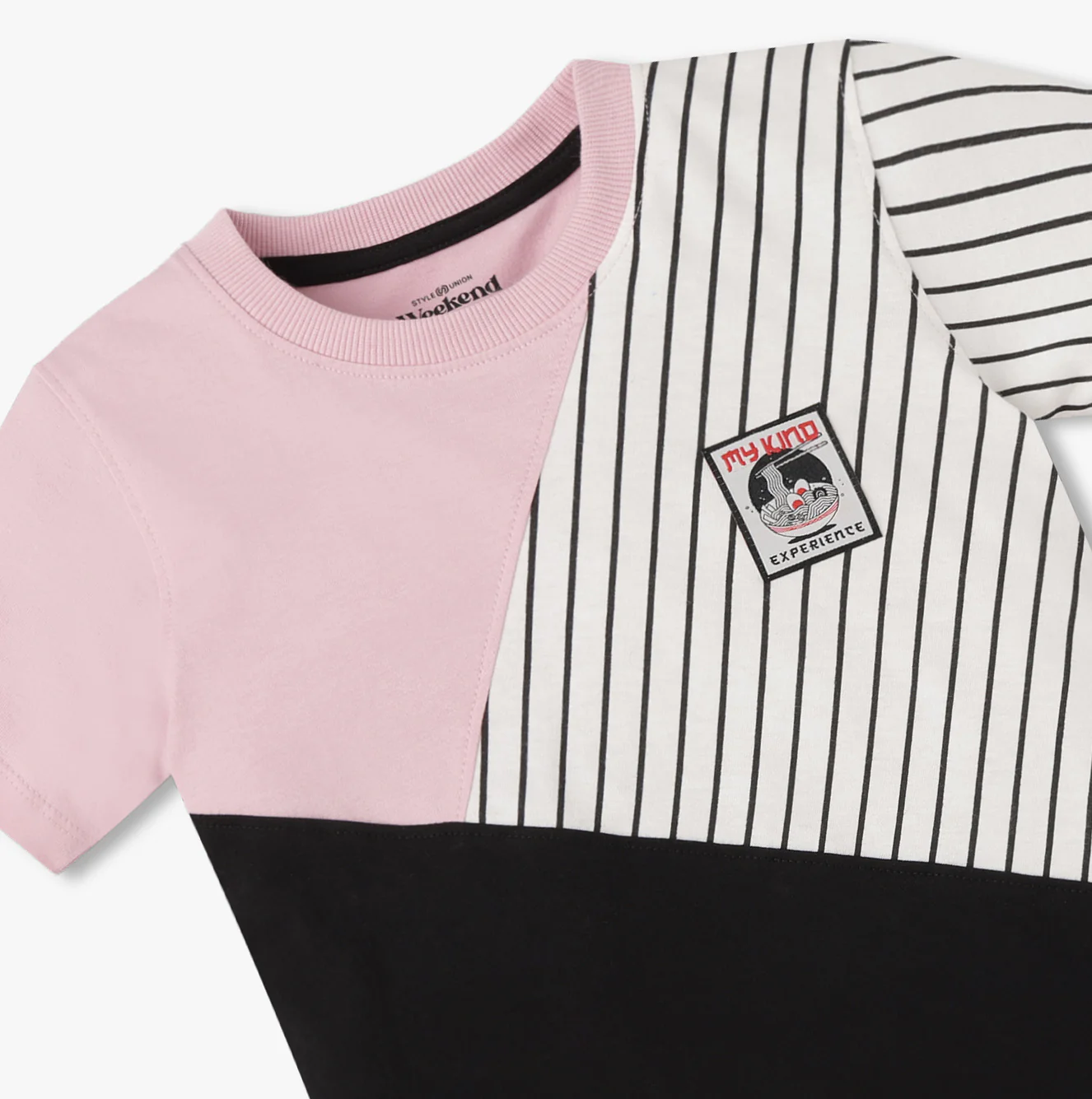 Boys Crew Neck Cut And Sew Weekend T-Shirt - Image 3