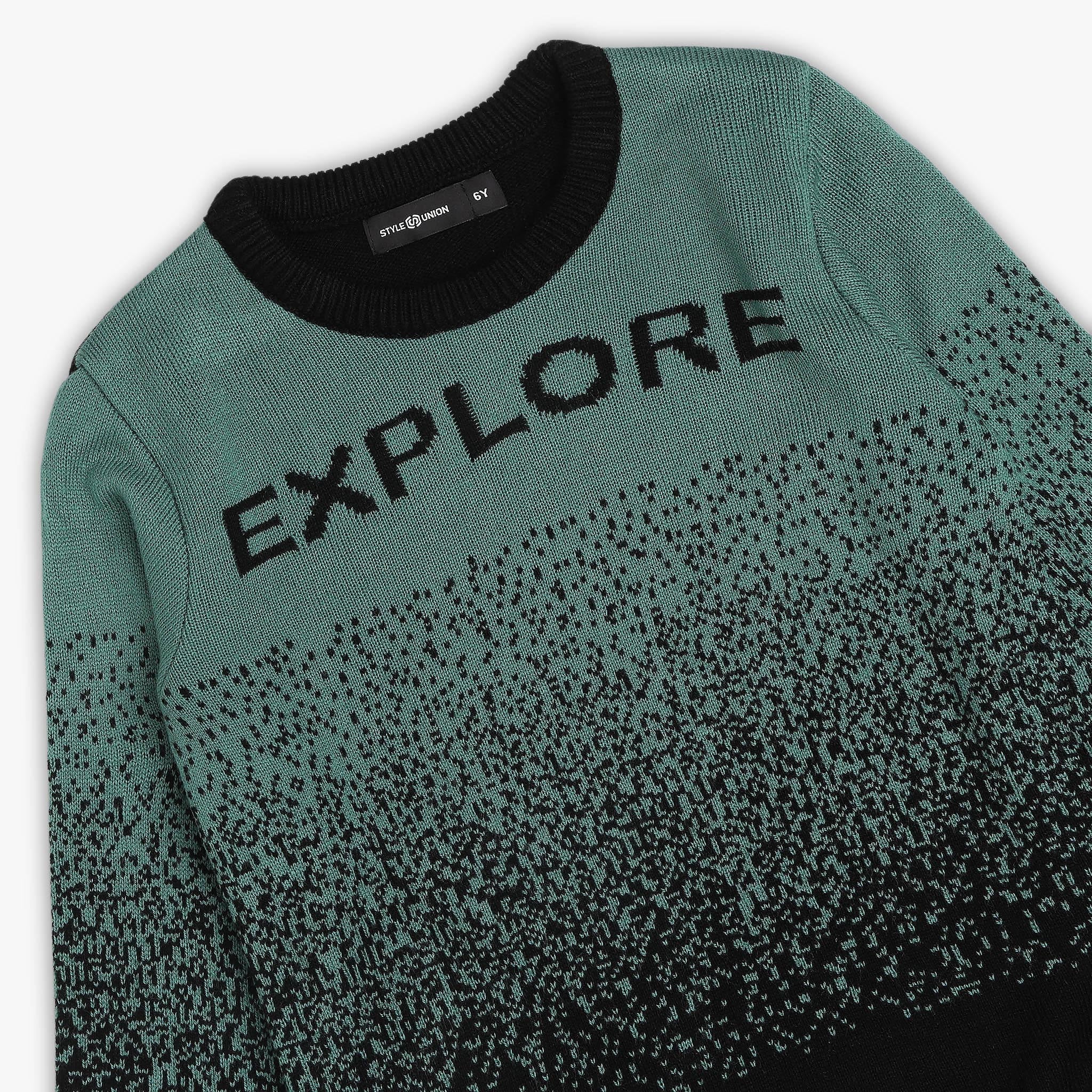 Boys Structured Crew Neck Sweater - Image 3