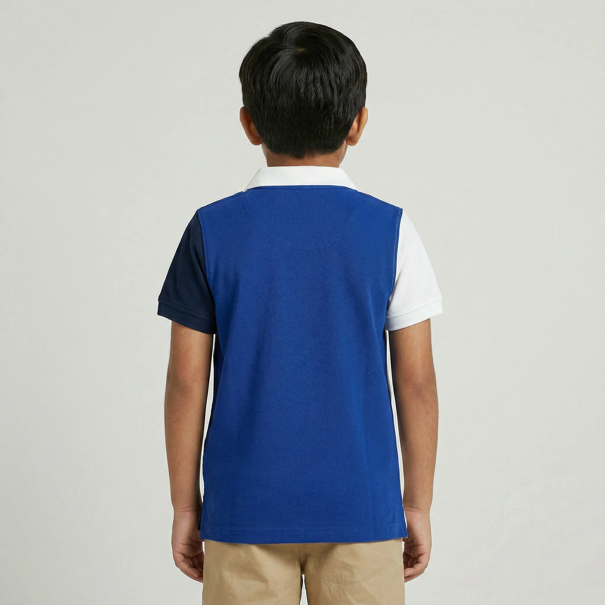 Boys Cut and Sew Sport Polo T-Shirt - Image 3