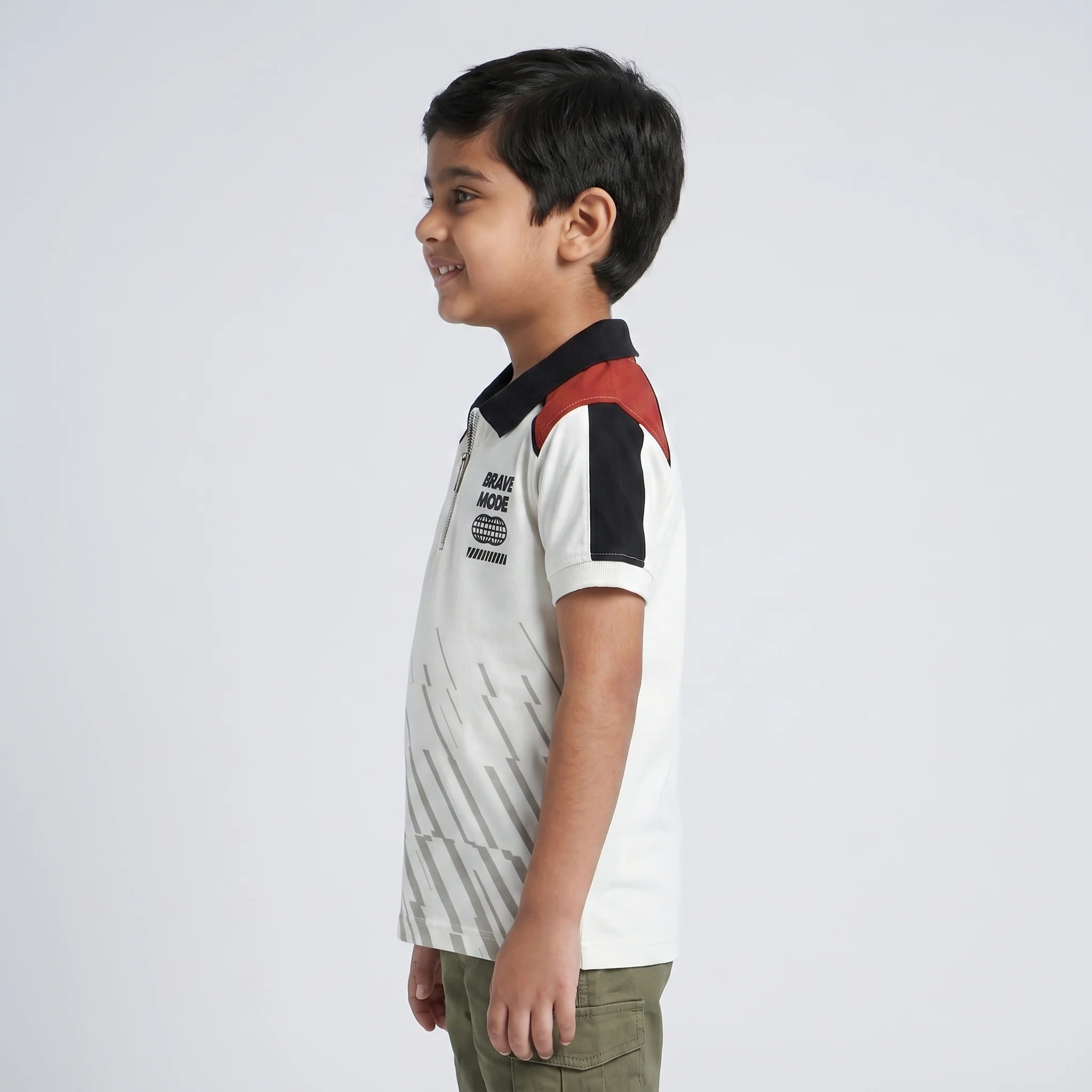 Boys Cut and Sew Sport Polo T-Shirt - Image 2