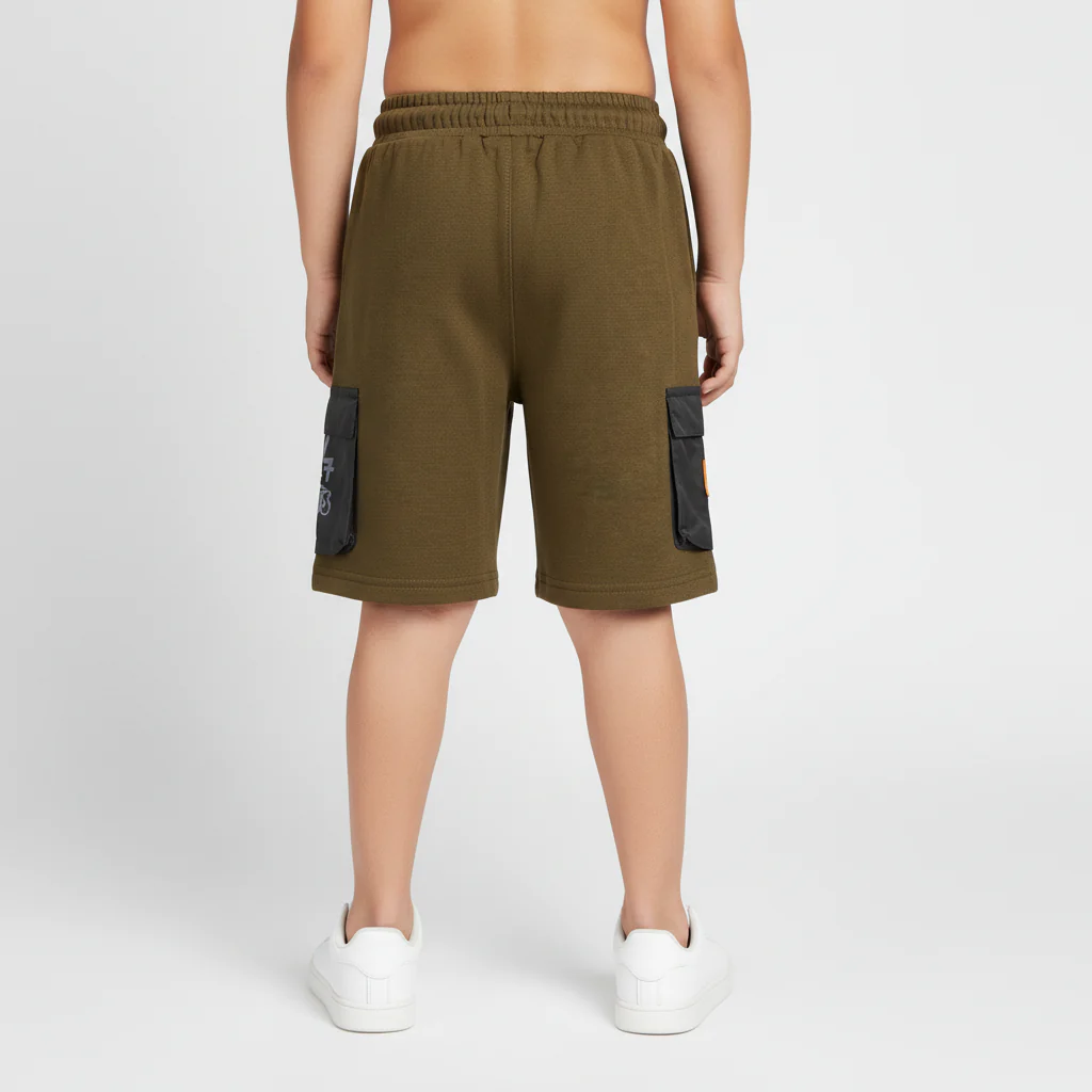Boys Cut and Sew Oversize Shorts - Image 3