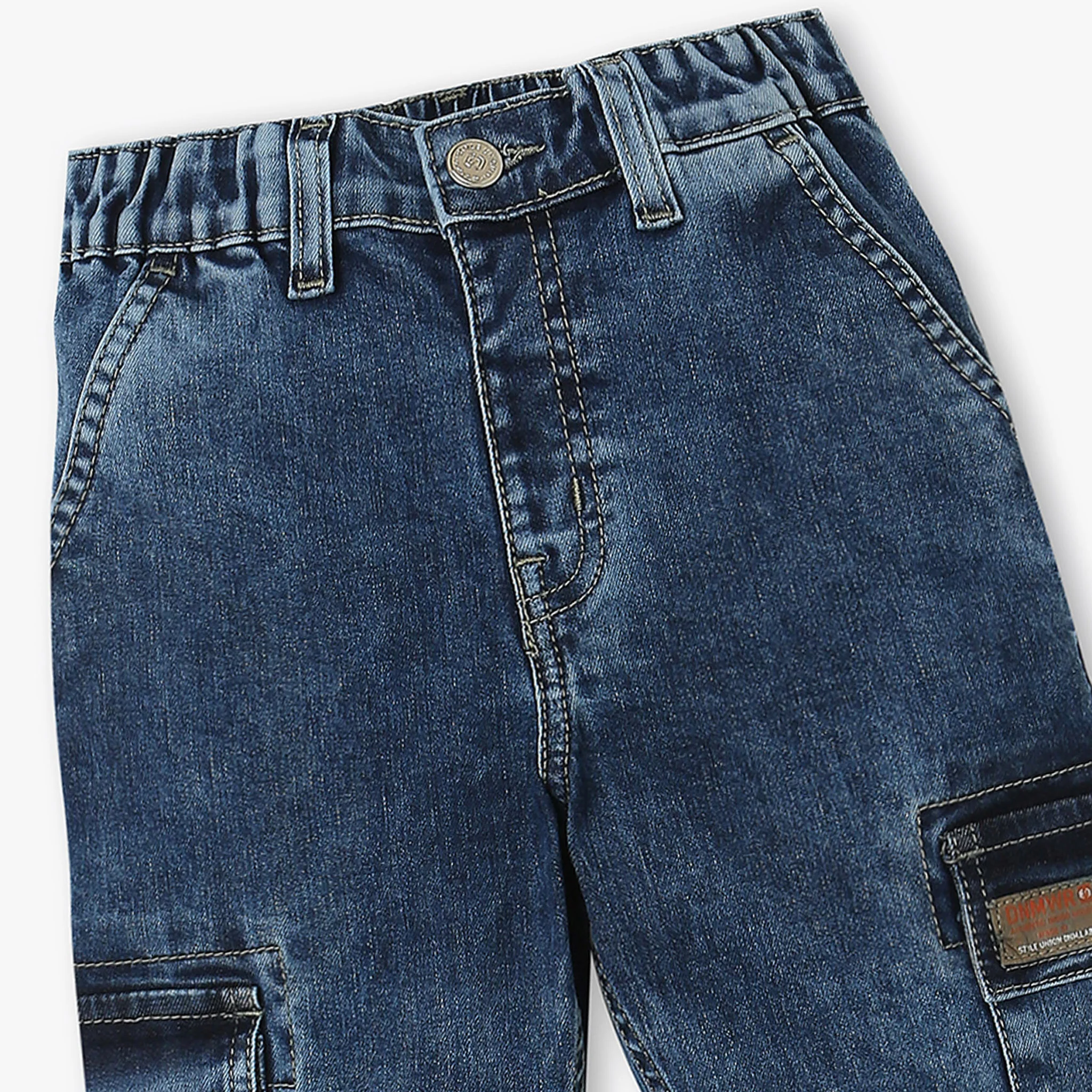 Boys Mid Rise Denim Joggers - Image 6