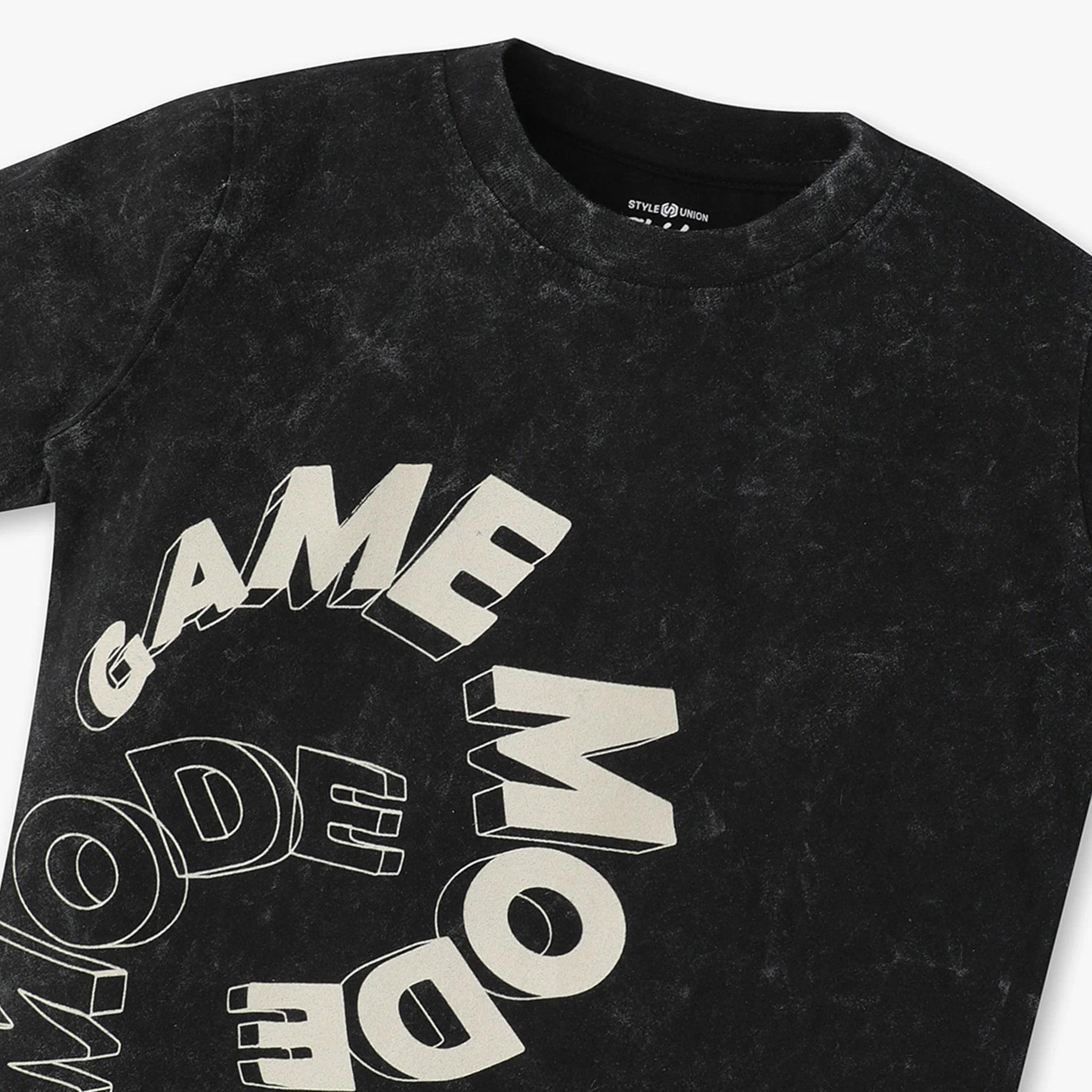 Boys Oversize Abstract Crew Neck Half Sleeve T-Shirt - Image 3