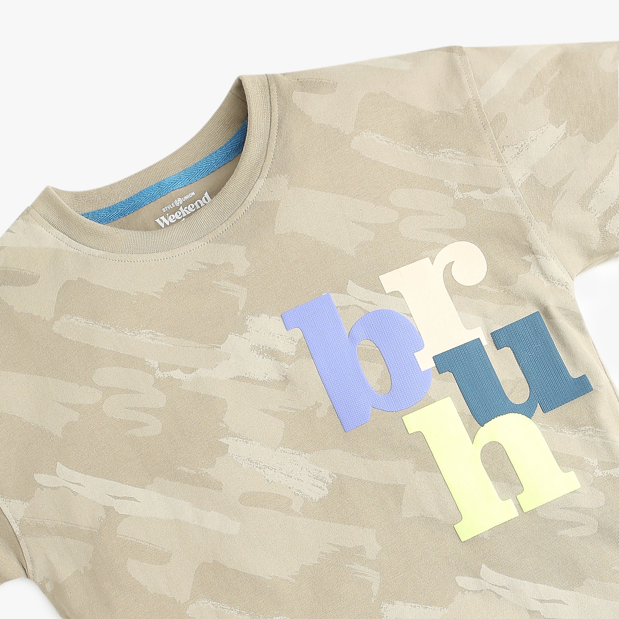 Boys Printed Bruh Print T-Shirt - Image 3
