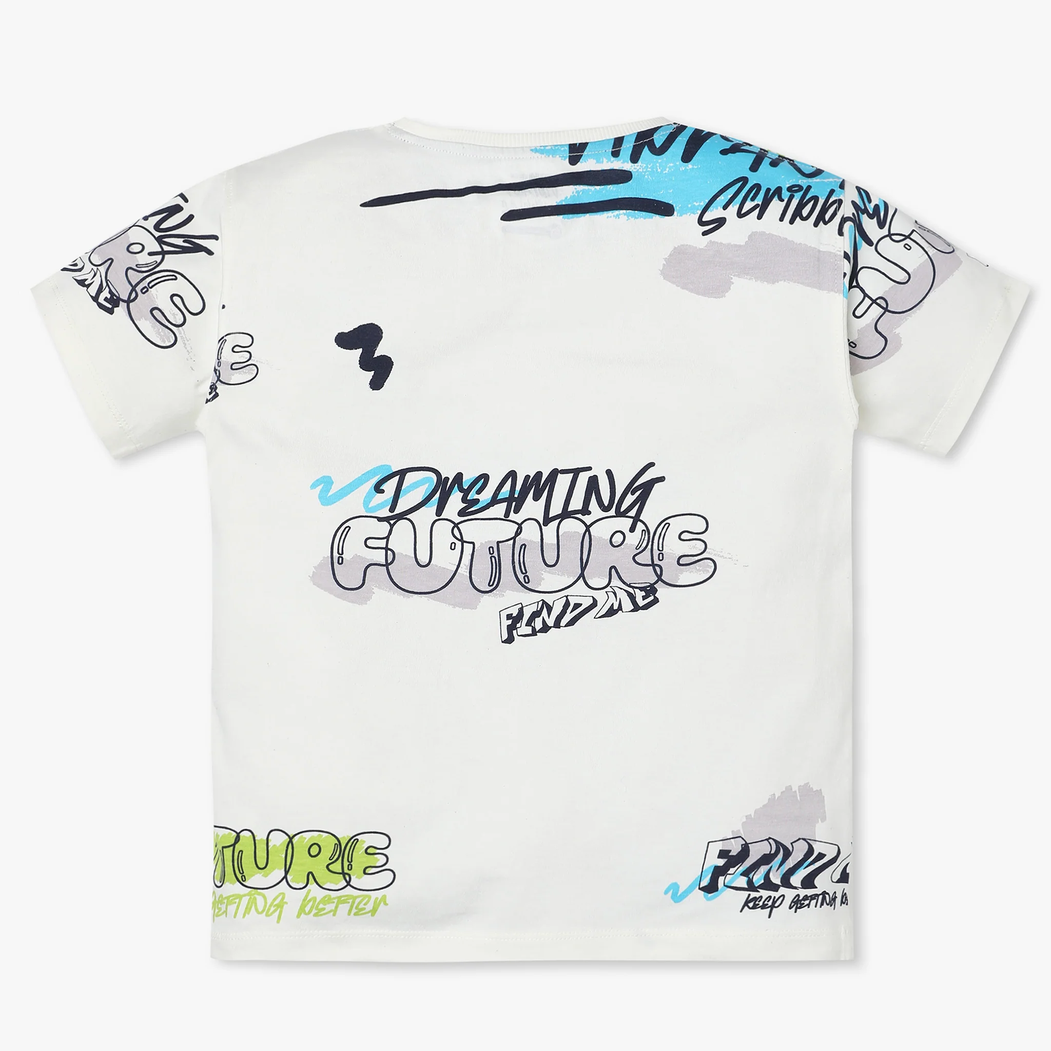 Boys Printed Crew Neck T-Shirt - Image 2