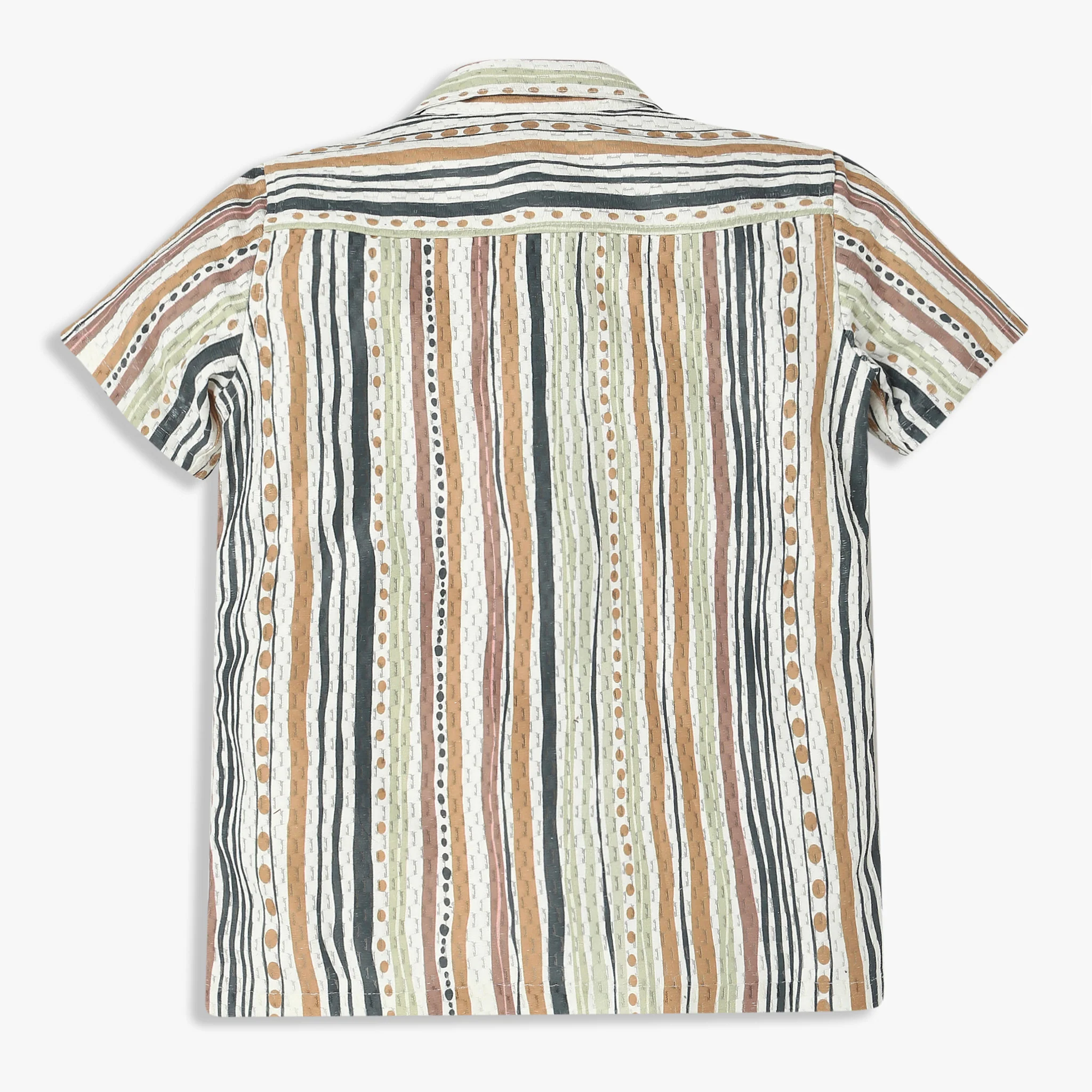 Boys Printed Cuban Shirt - Image 2
