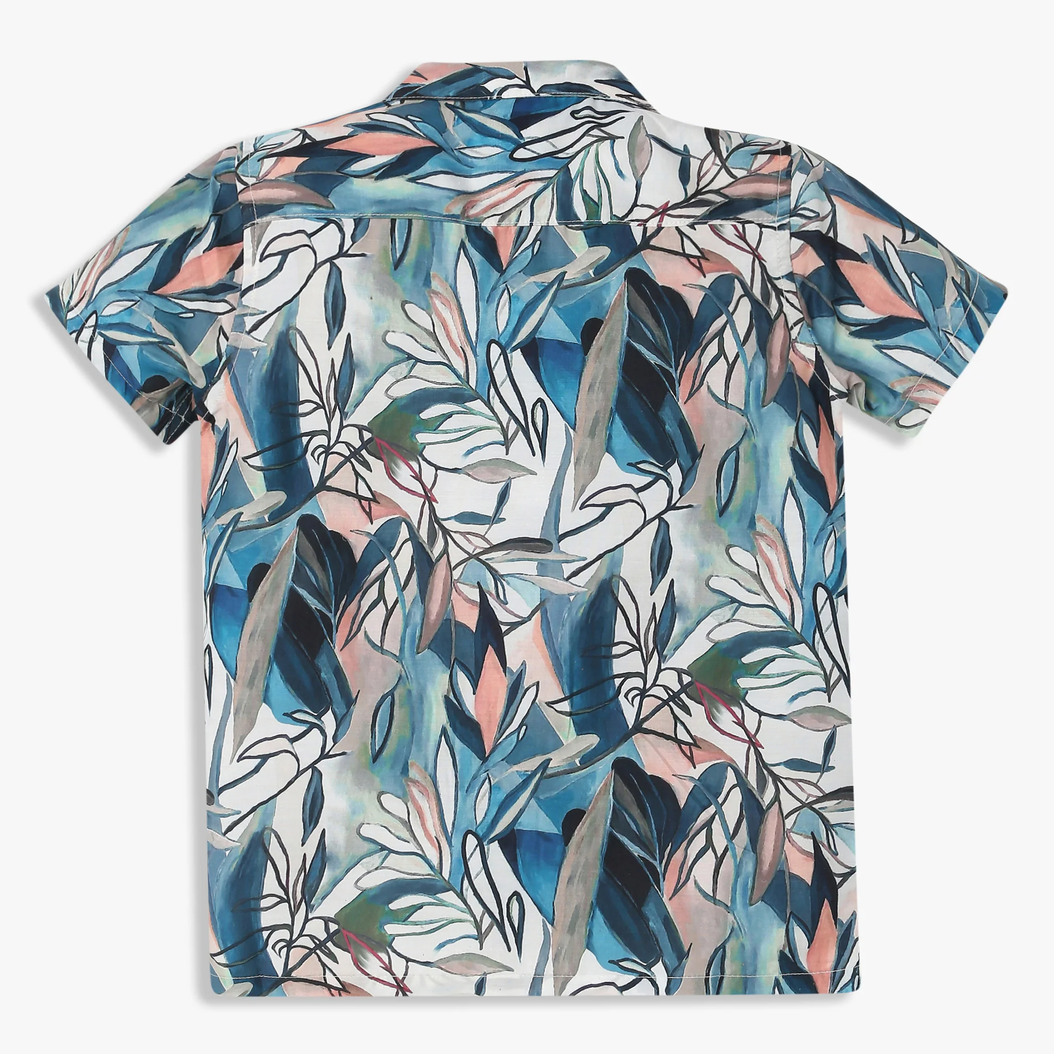 Boys Printed Cuban Shirt - Image 2