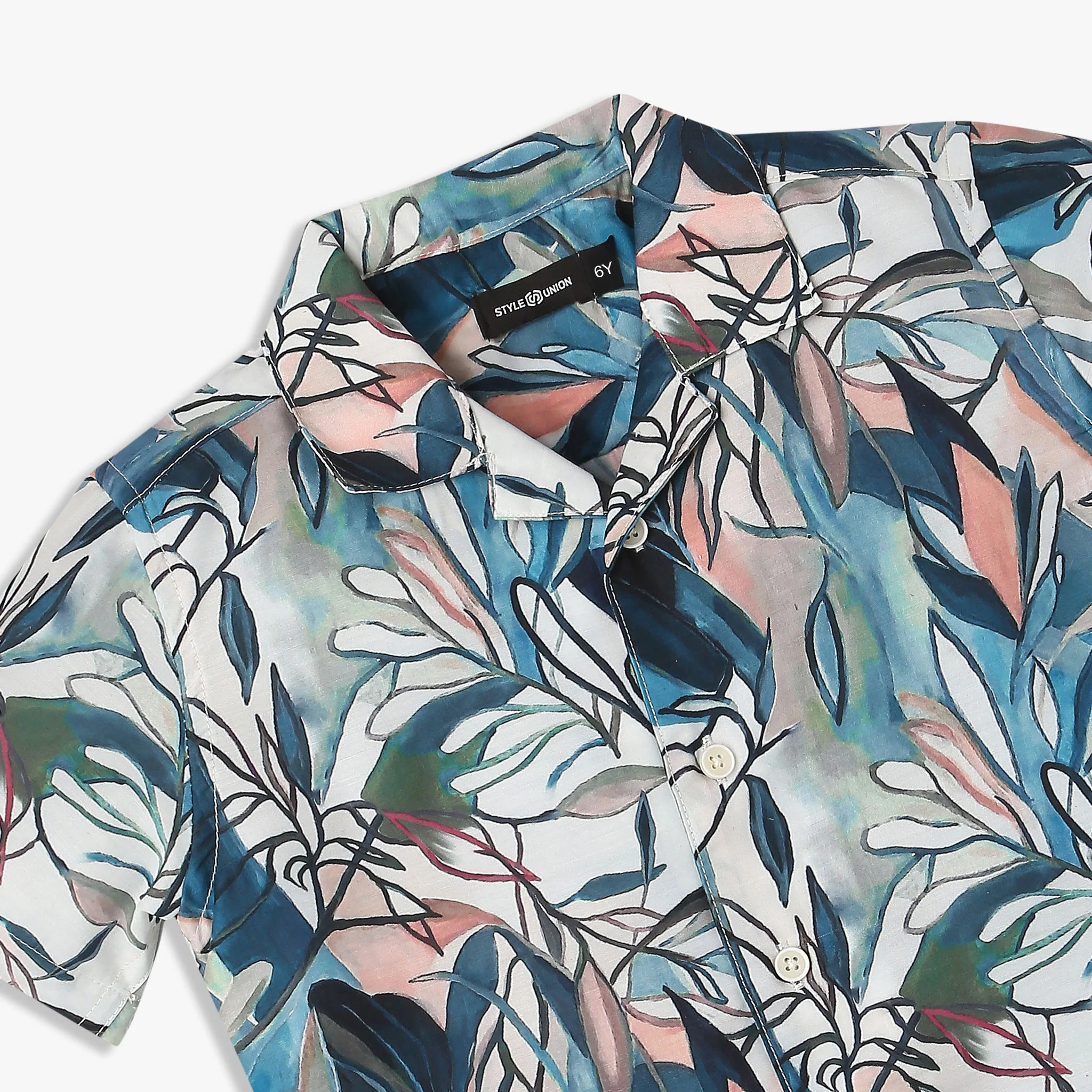 Boys Printed Cuban Shirt - Image 3