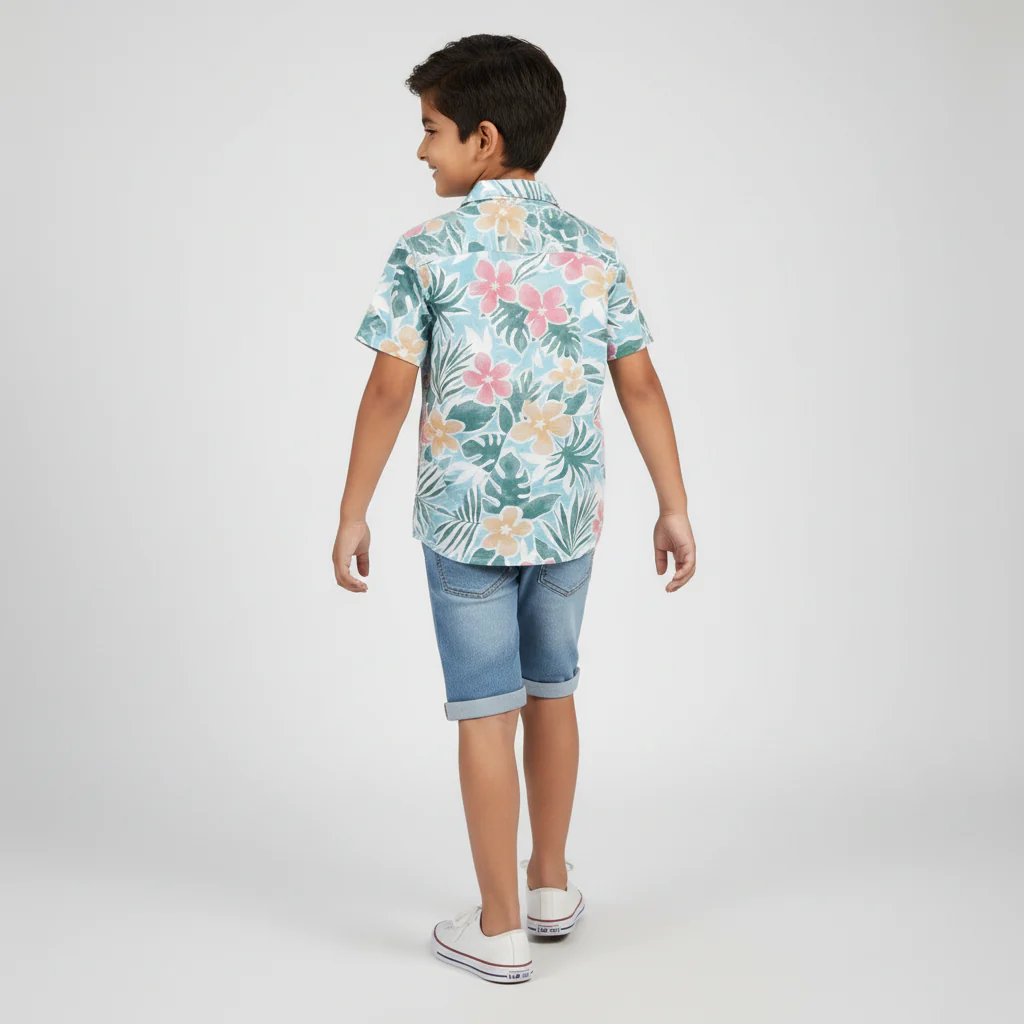 Boys Printed Retreat Shirt - Image 3