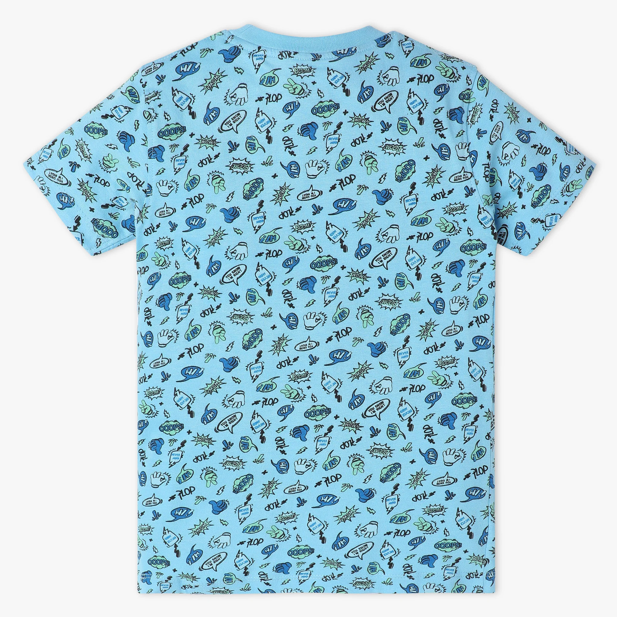Boys Crew Neck Half Sleeve Sleep Set All Over Print Snooze T-Shirt And Short - Image 2