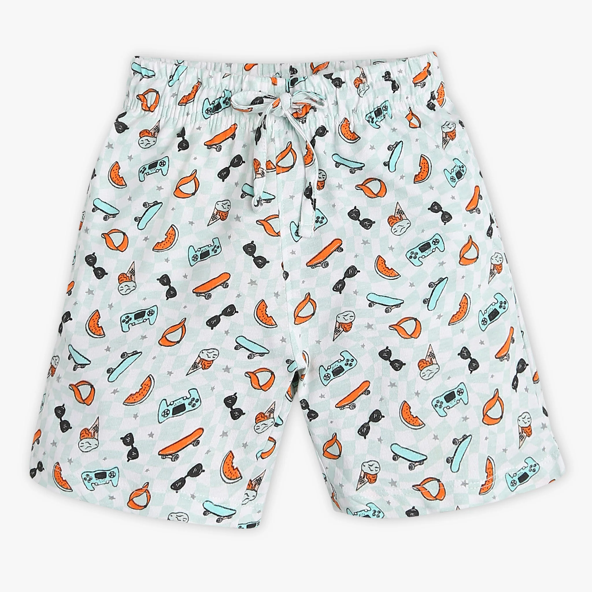 Boys Crew Neck All Over Print T-Shirt & Shorts Sets - Image 4