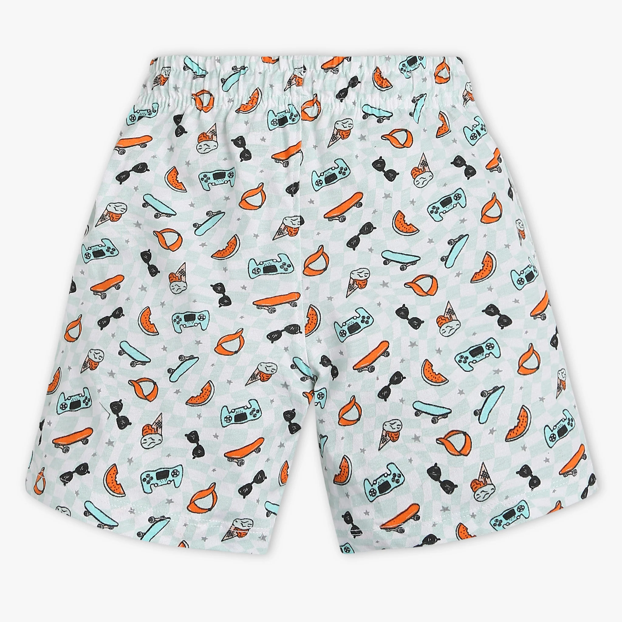 Boys Crew Neck All Over Print T-Shirt & Shorts Sets - Image 5