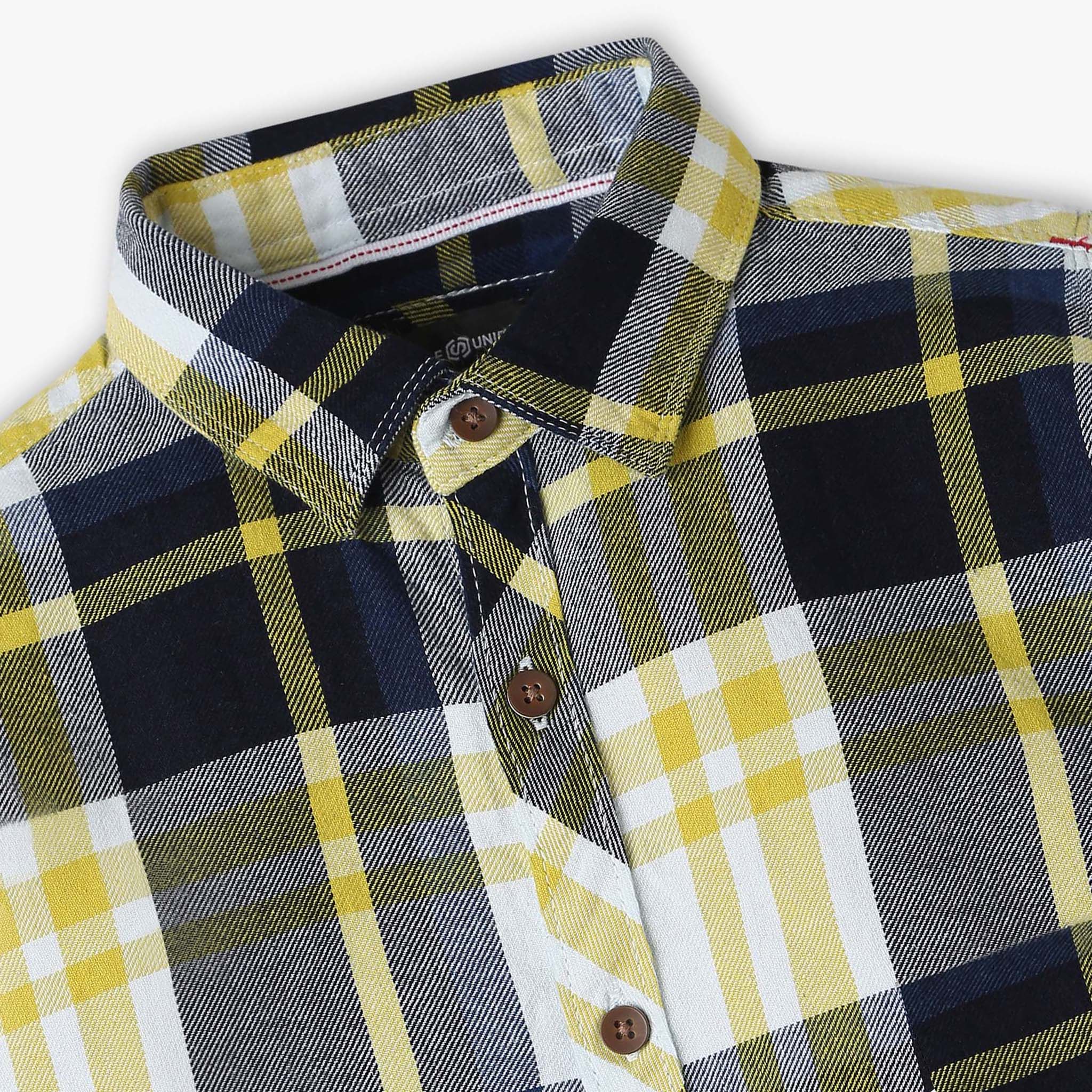 Boys Checkered Full Length Shirt - Image 3