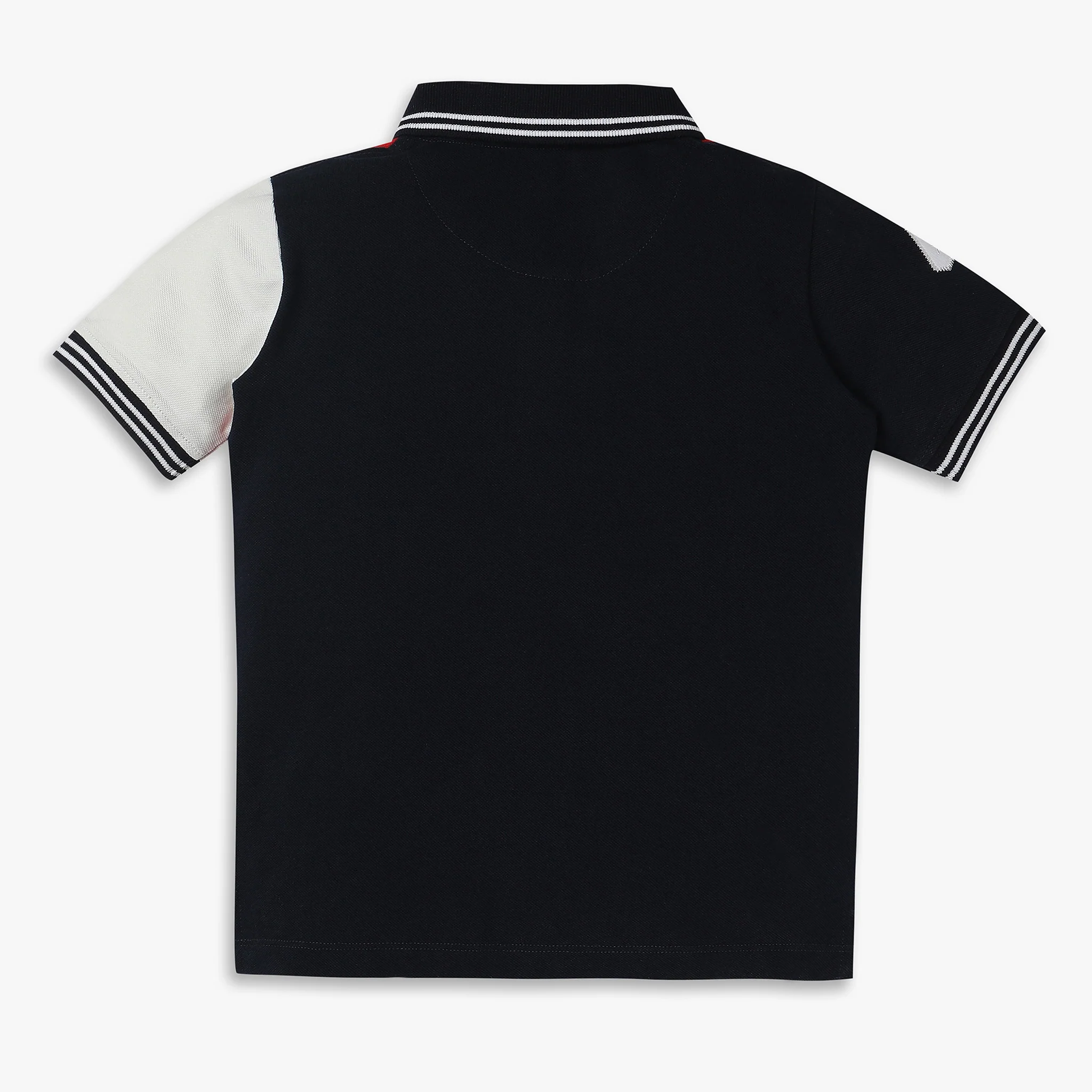 Boys Regular Fit Cut And Sew Polo T-Shirt - Image 2