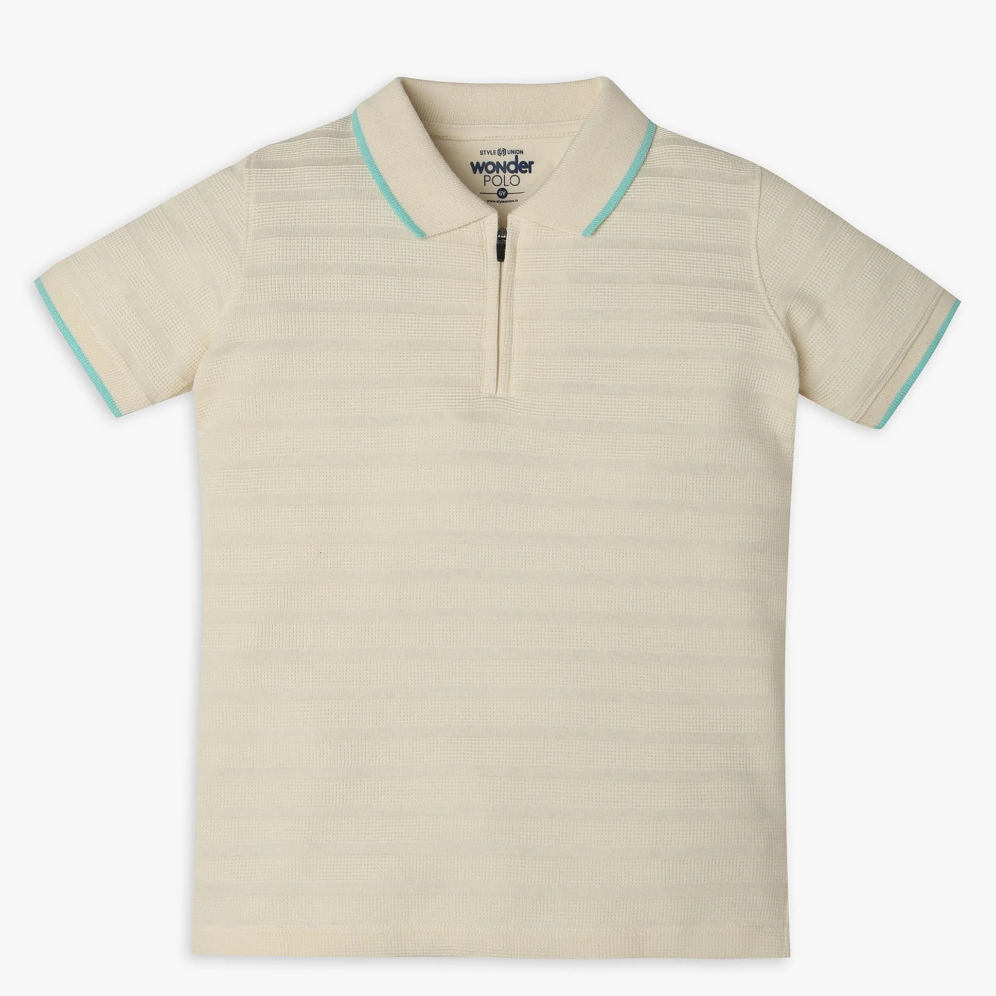 Boys Regular Fit Cut And Sew Polo T-Shirt - Image 4