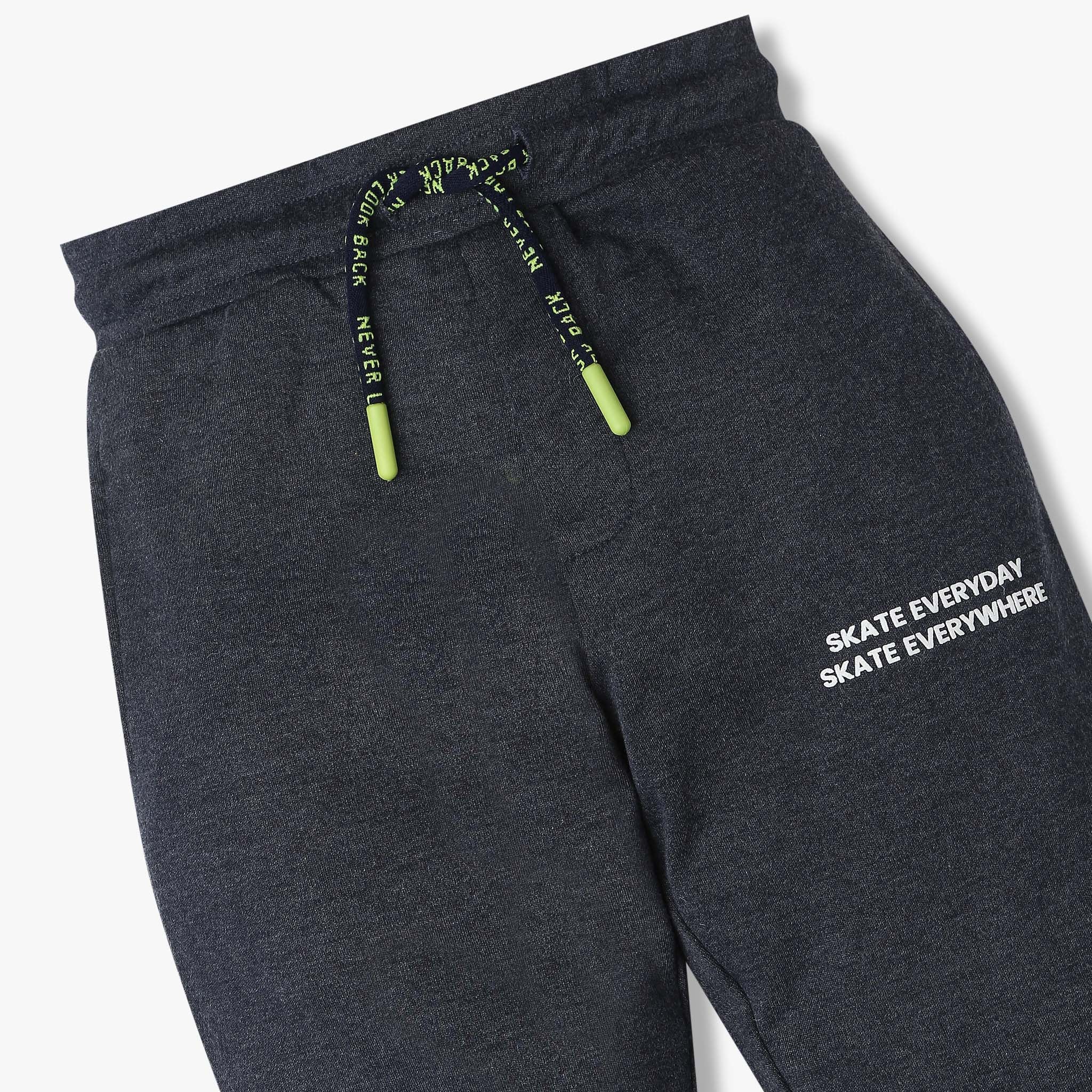 Boys Regular Fit Full Length Cut And Sew Joggers - Image 3