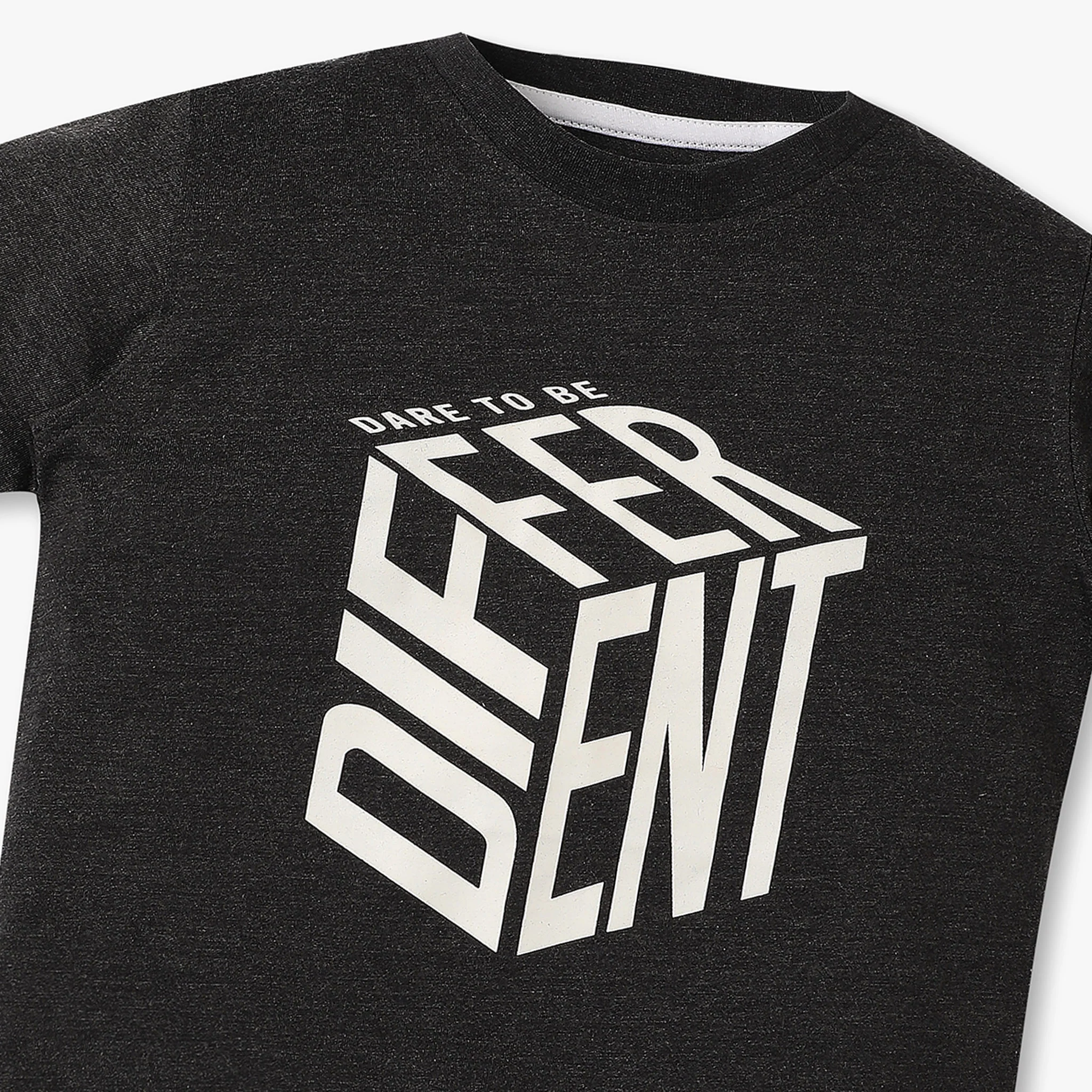 Boys Graphic Crew Neck Half Sleeve T-Shirt - Image 3
