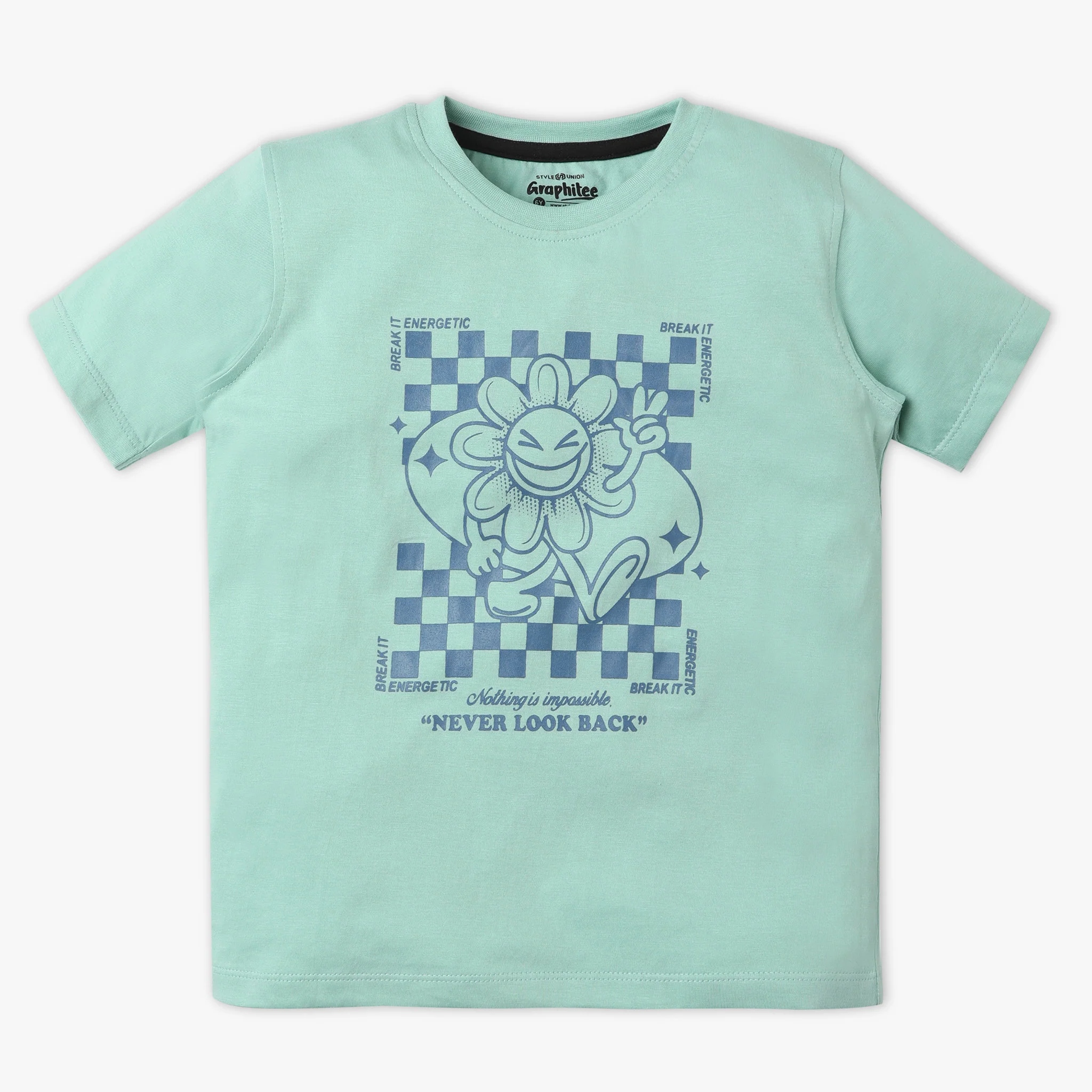 Boys Graphic Crew Neck Half Sleeve T-Shirt