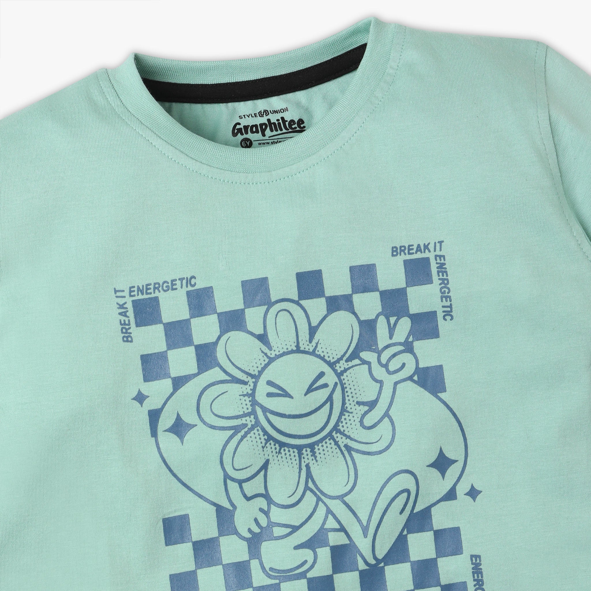 Boys Graphic Crew Neck Half Sleeve T-Shirt - Image 3