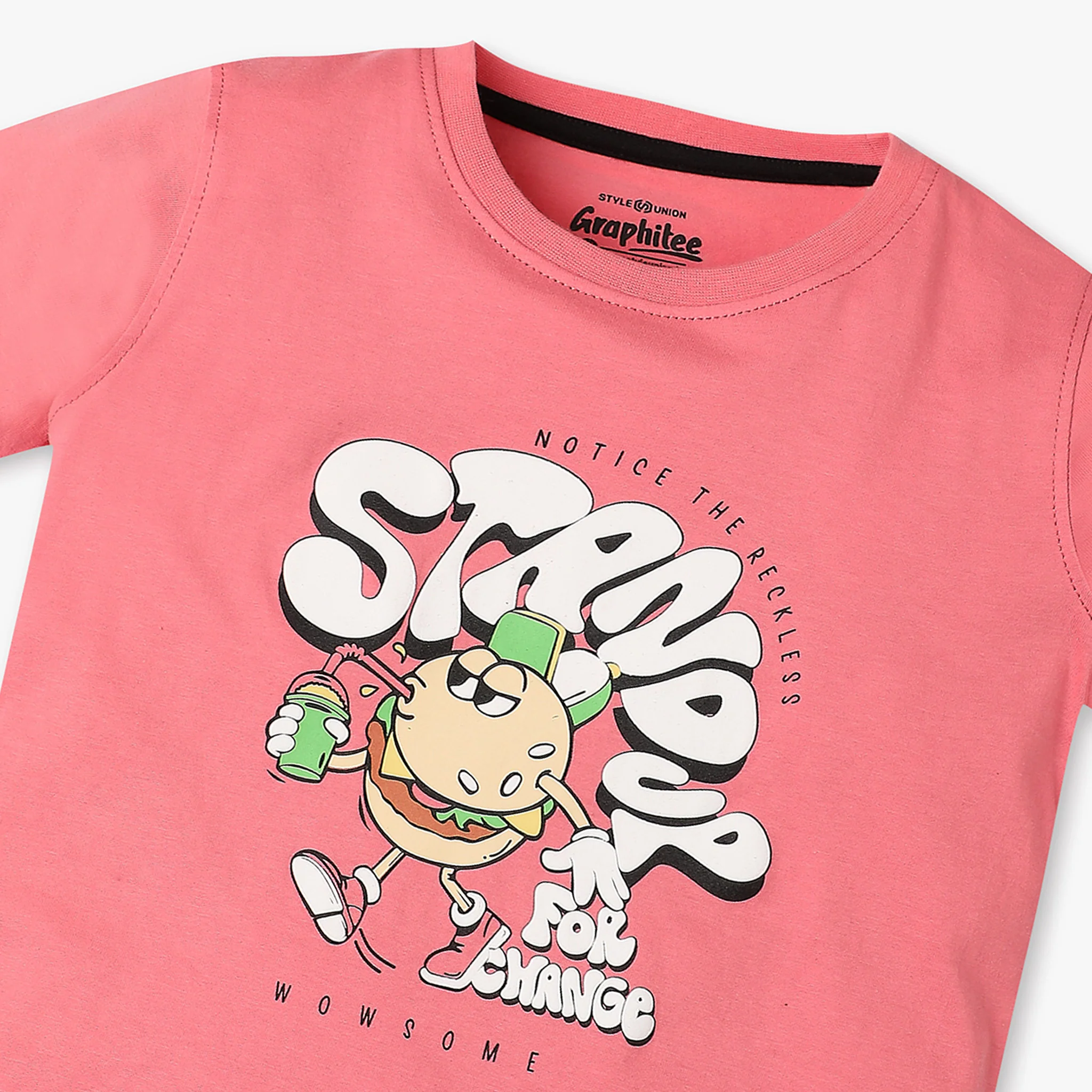 Boys Graphic Crew Neck Half Sleeve T-Shirt - Image 3