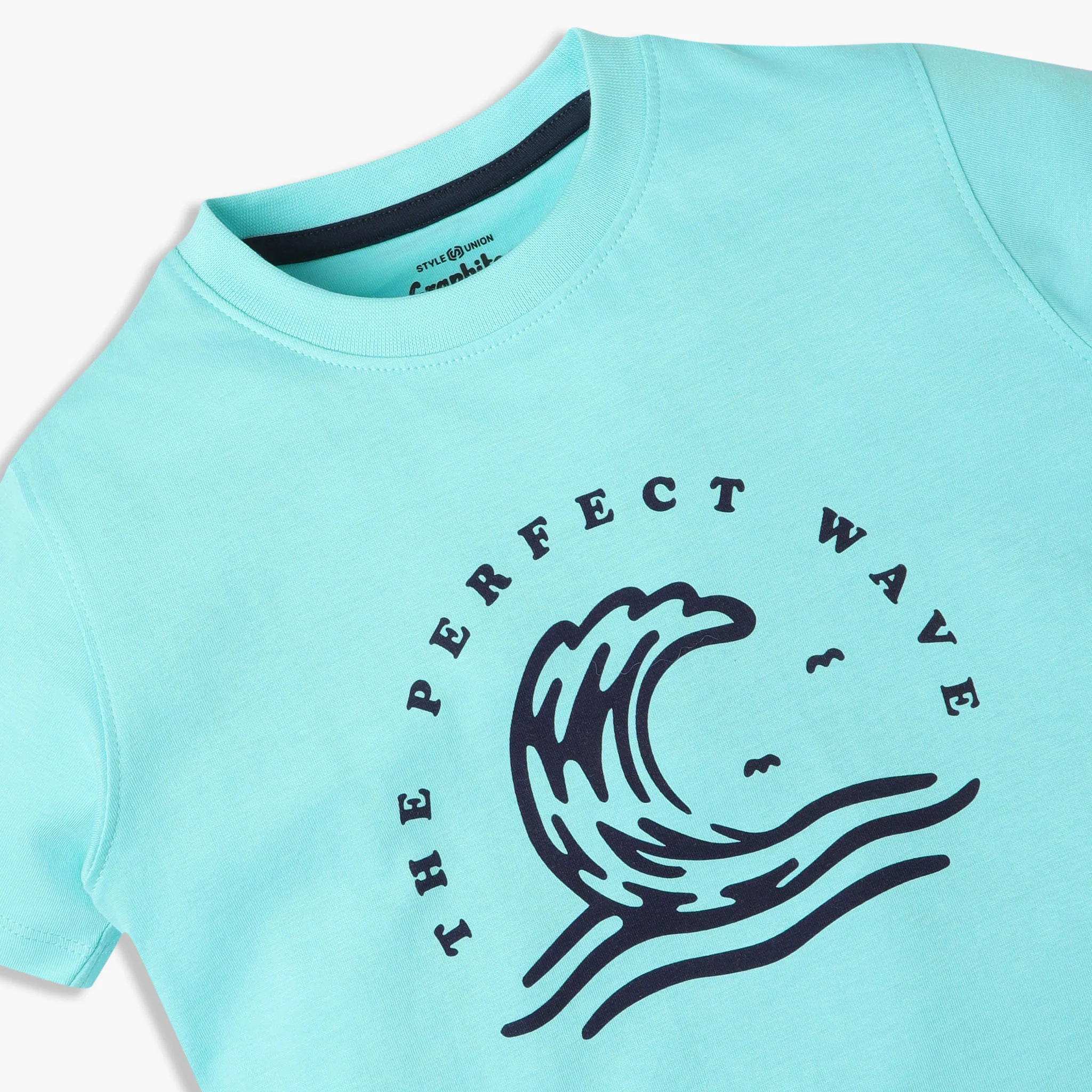 Boys Graphic Crew Neck Half Sleeve T-Shirt - Image 3