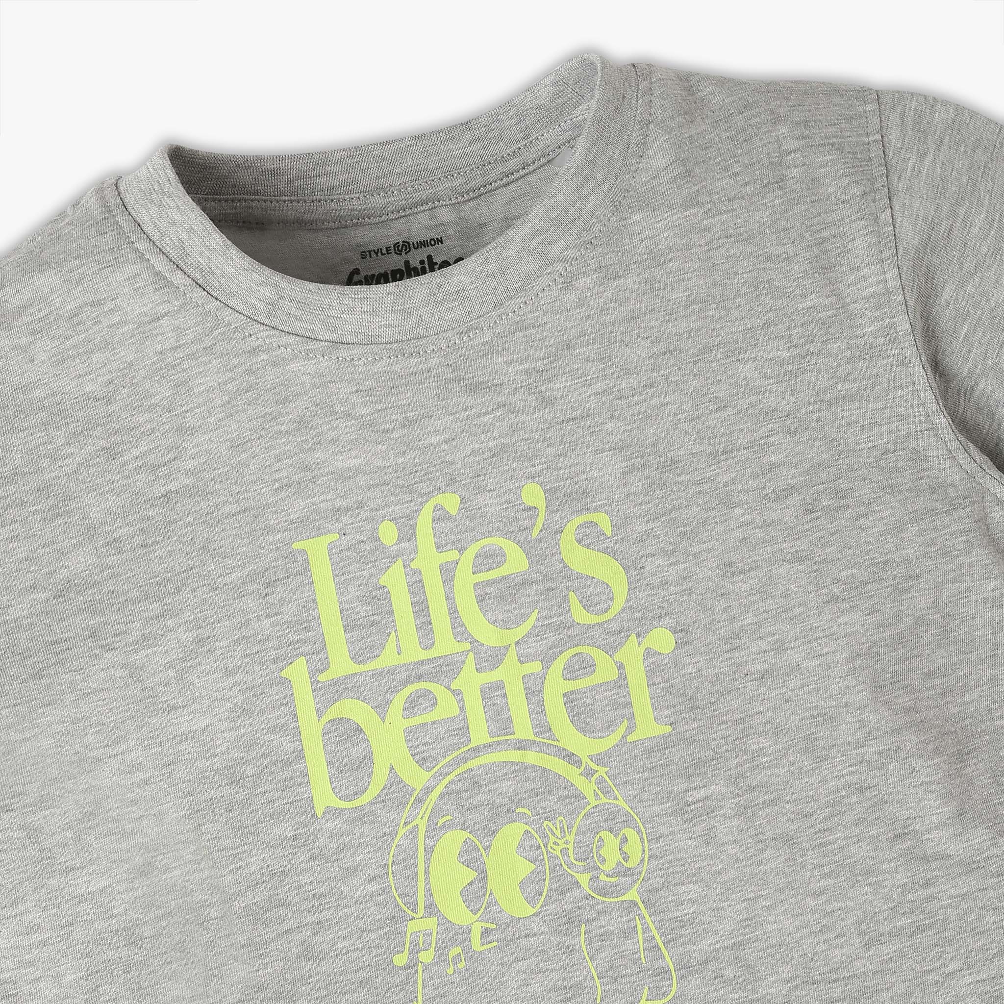 Boys Graphic Crew Neck Half Sleeve T-Shirt - Image 3