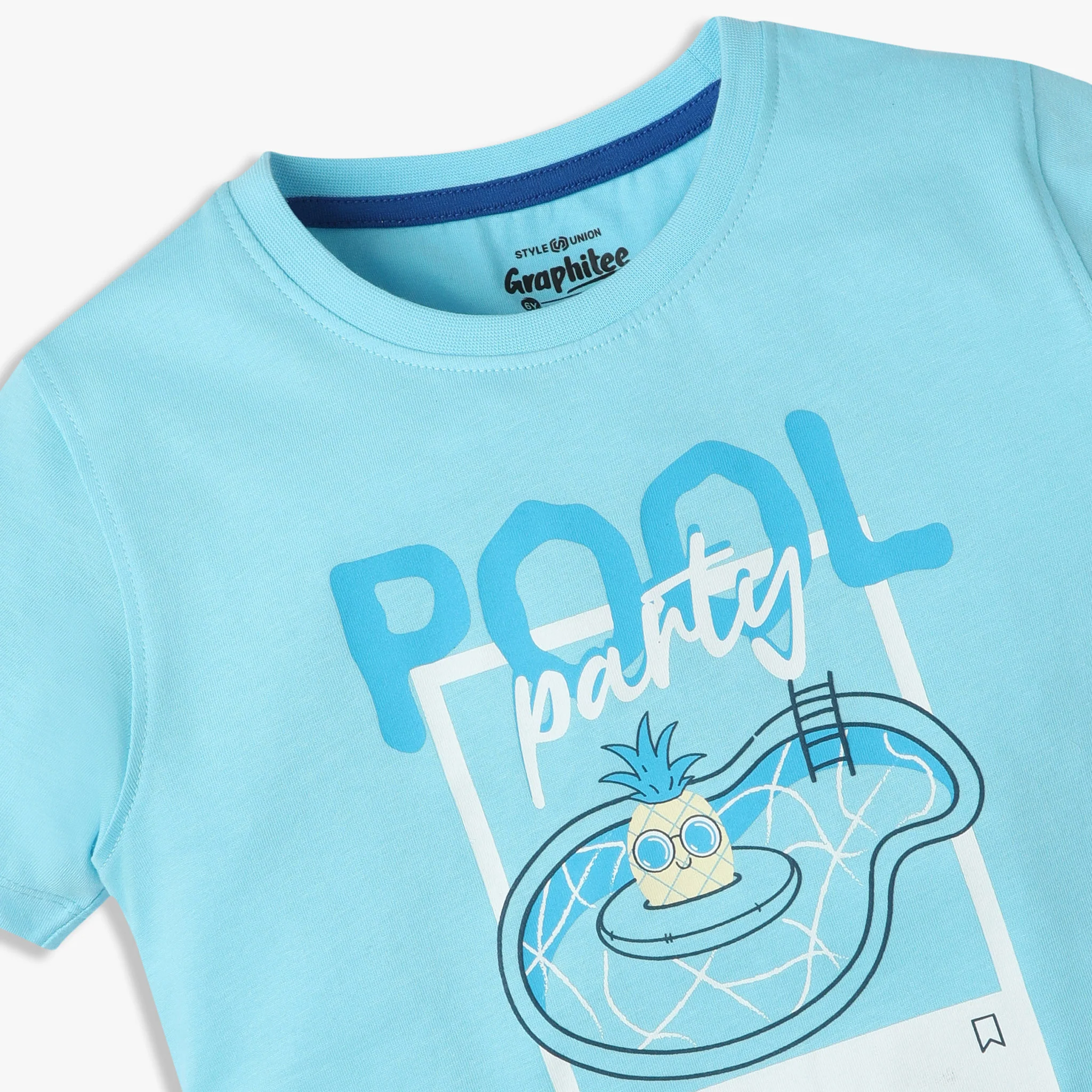 Boys Graphic Crew Neck Half Sleeve T-Shirt - Image 3