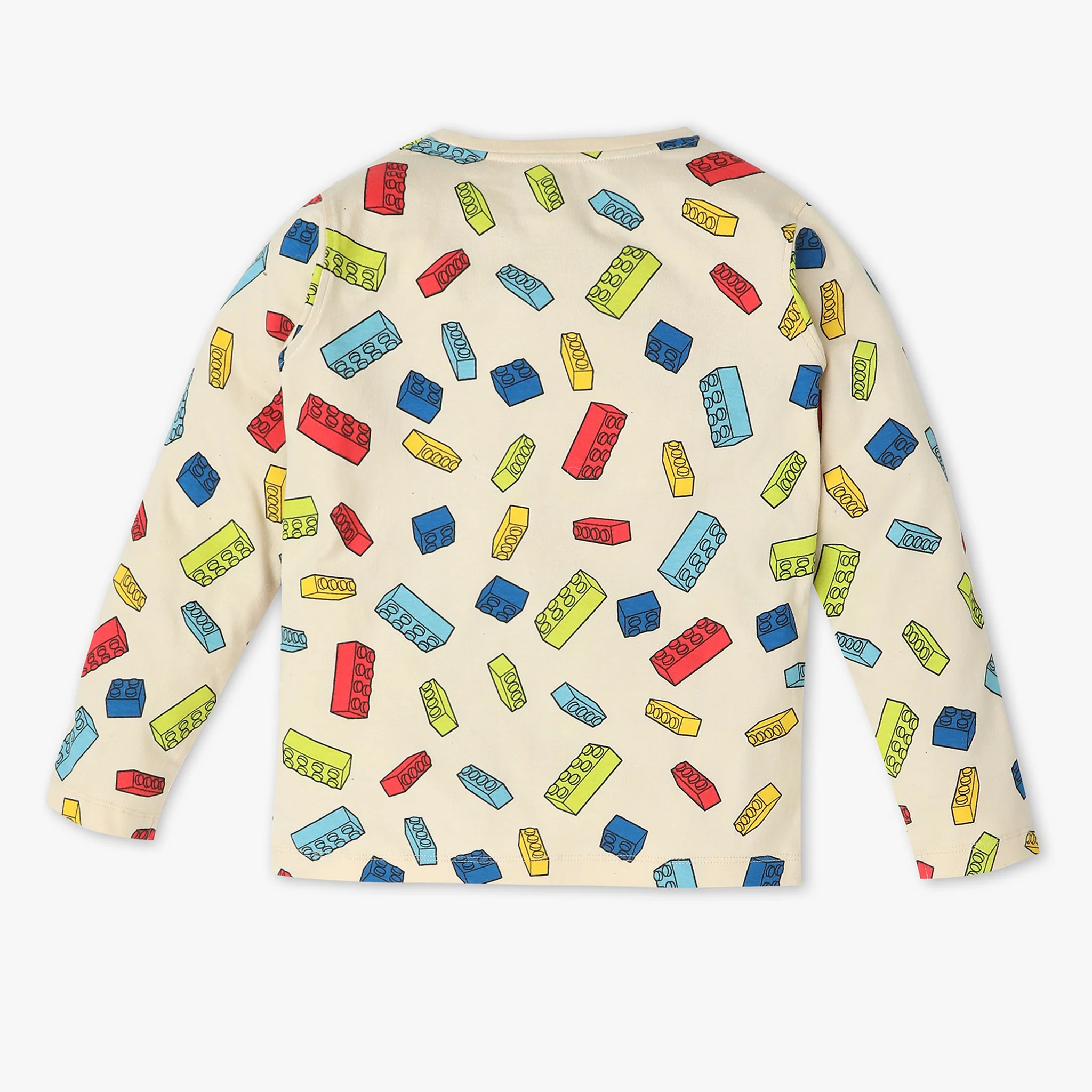 Boys Knitted Printed T-Shirt With Trackpant Sleepwear Set - Image 3