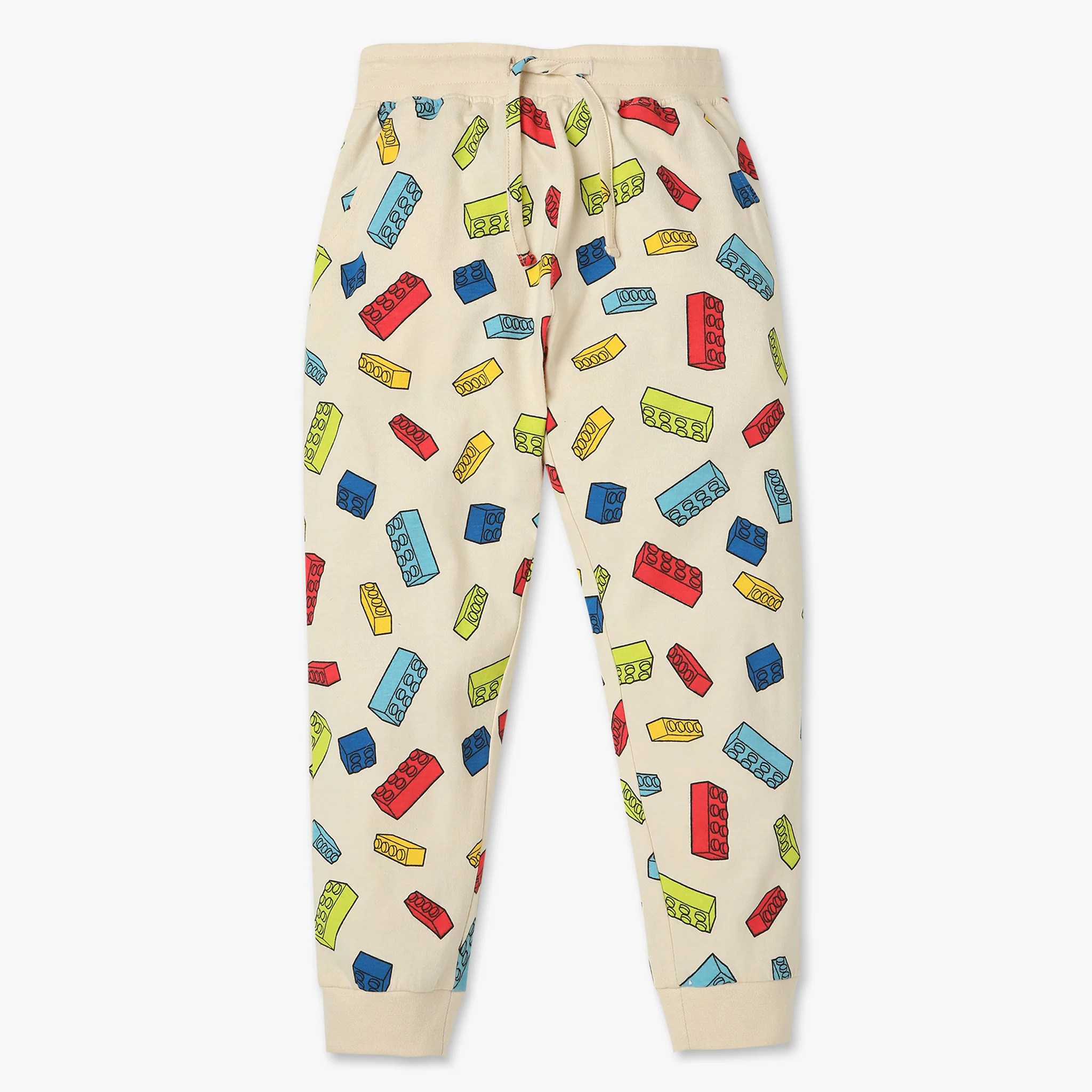 Boys Knitted Printed T-Shirt With Trackpant Sleepwear Set - Image 5