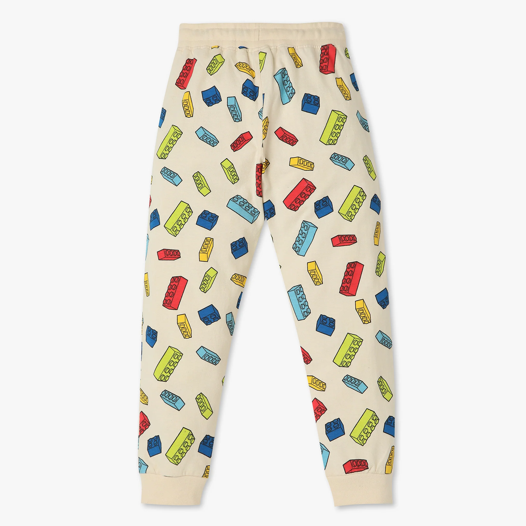 Boys Knitted Printed T-Shirt With Trackpant Sleepwear Set - Image 6