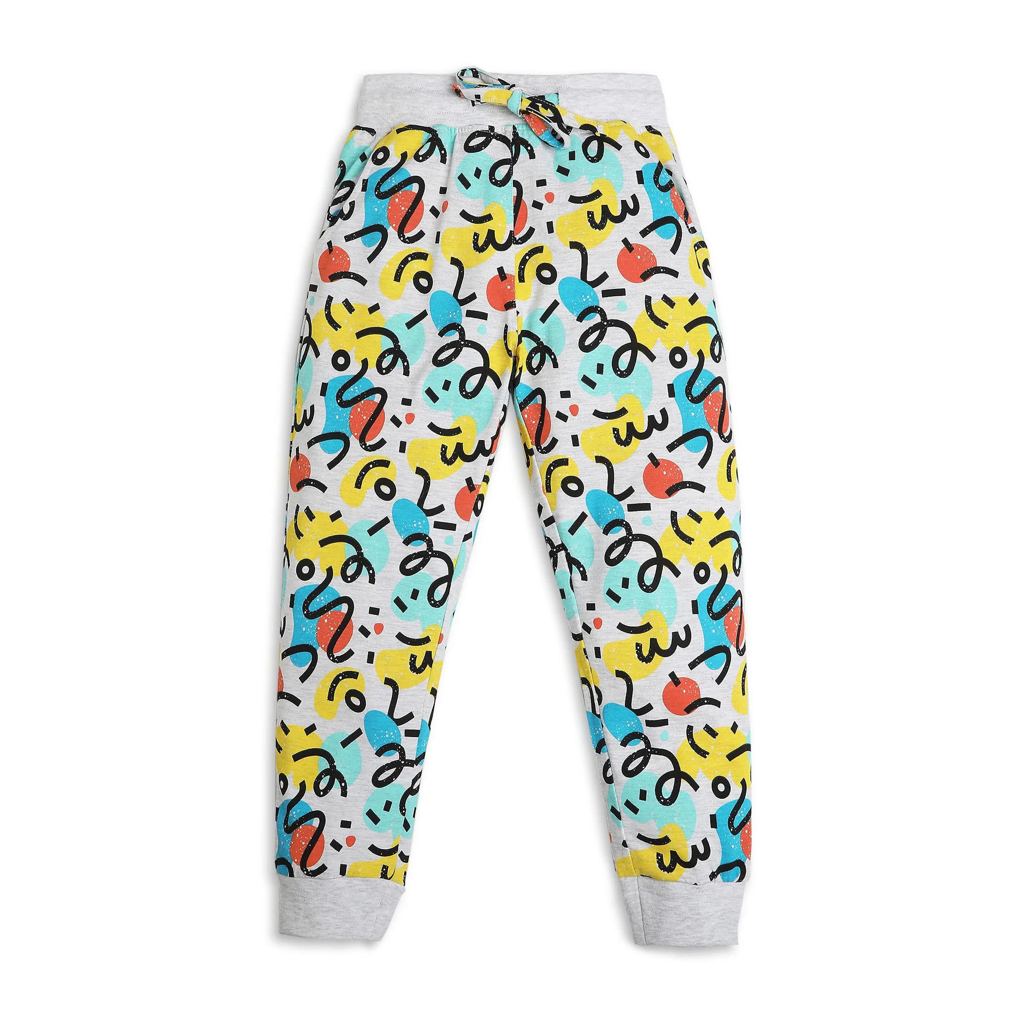 Boys Knitted Printed T-Shirt With Trackpant Sleepwear Set - Image 5