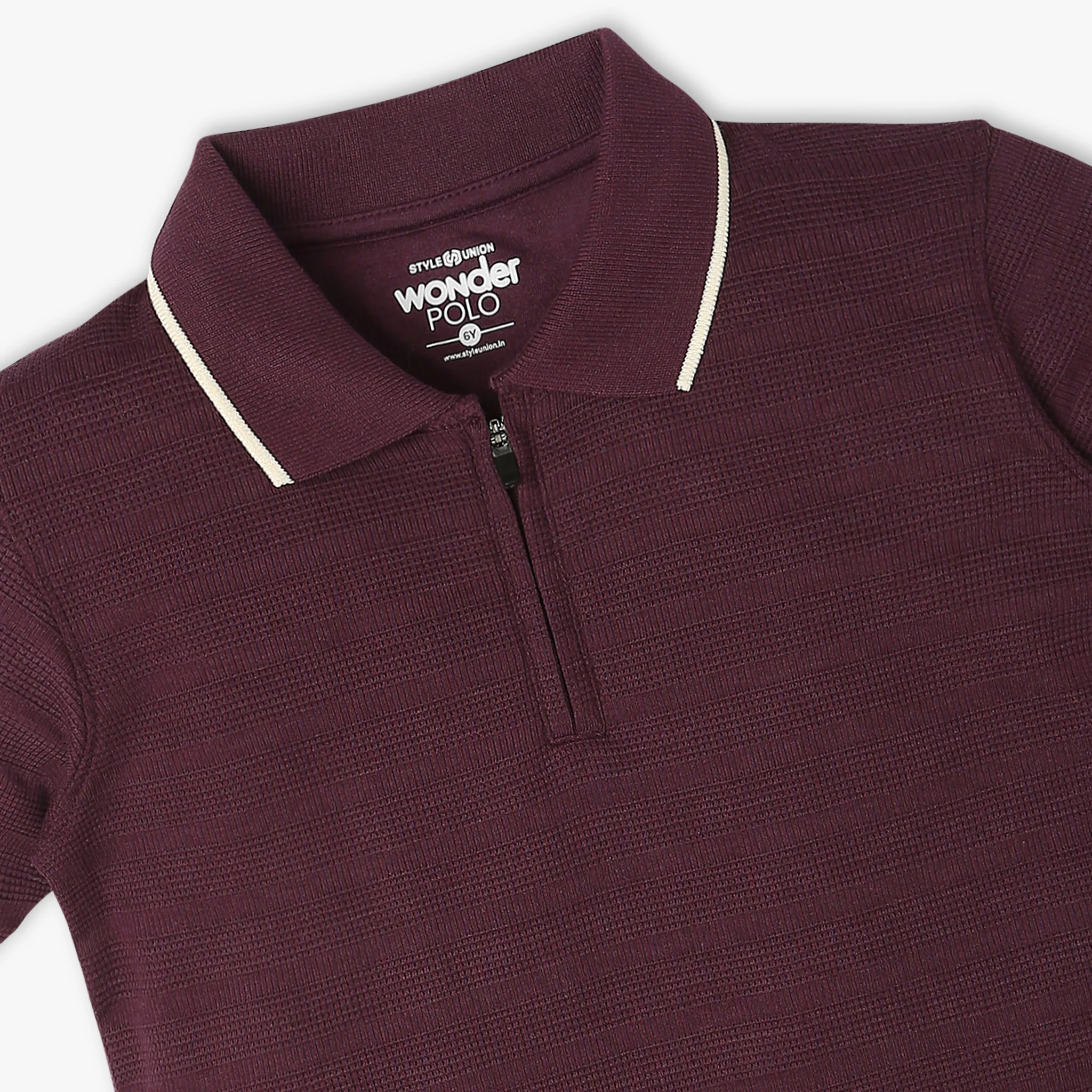 Boys  Reverse Coil Zipper Polo T-Shirt - Image 3