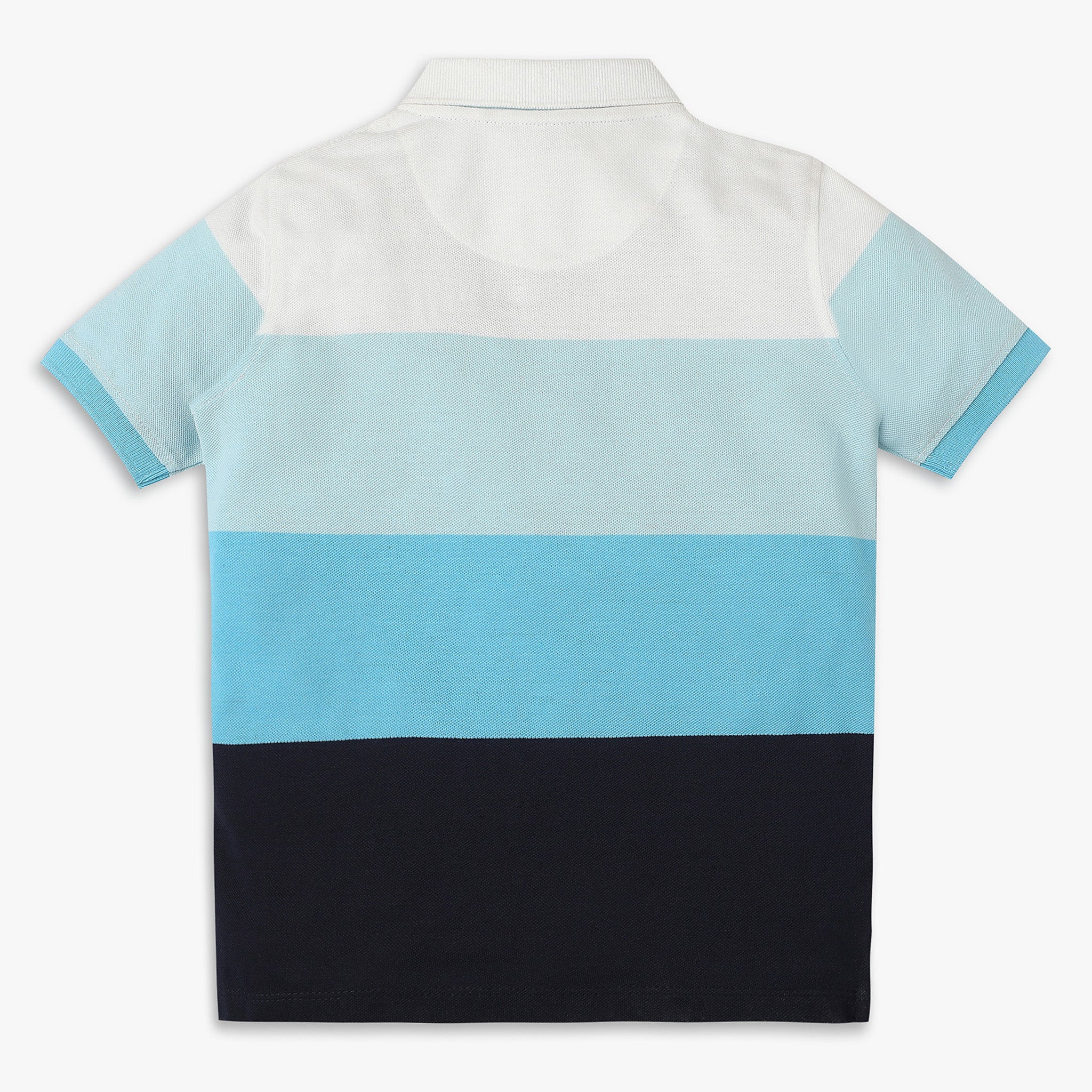 Boys Regular Fit Striped Polo T-Shirt - Image 2