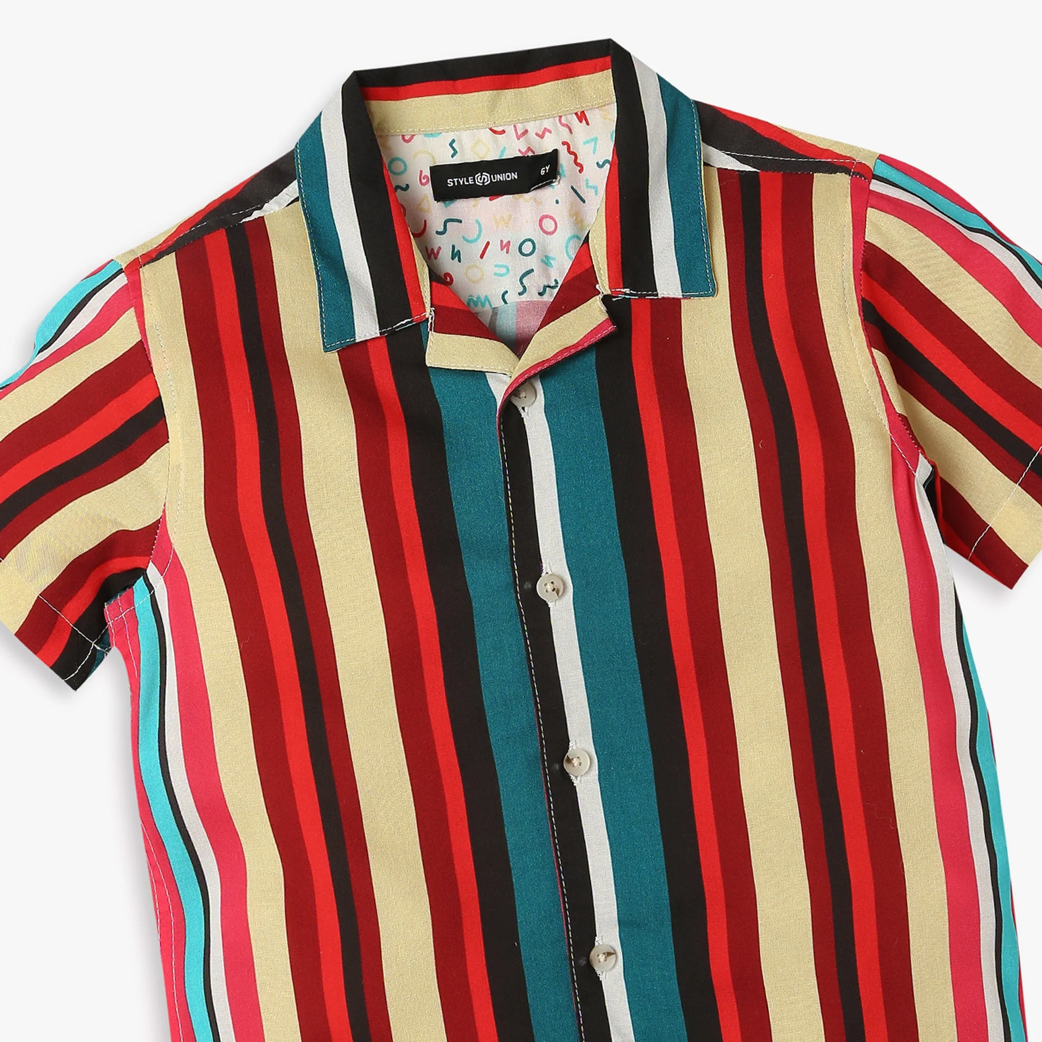 Boys Regular Fit Striped Shirt - Image 3