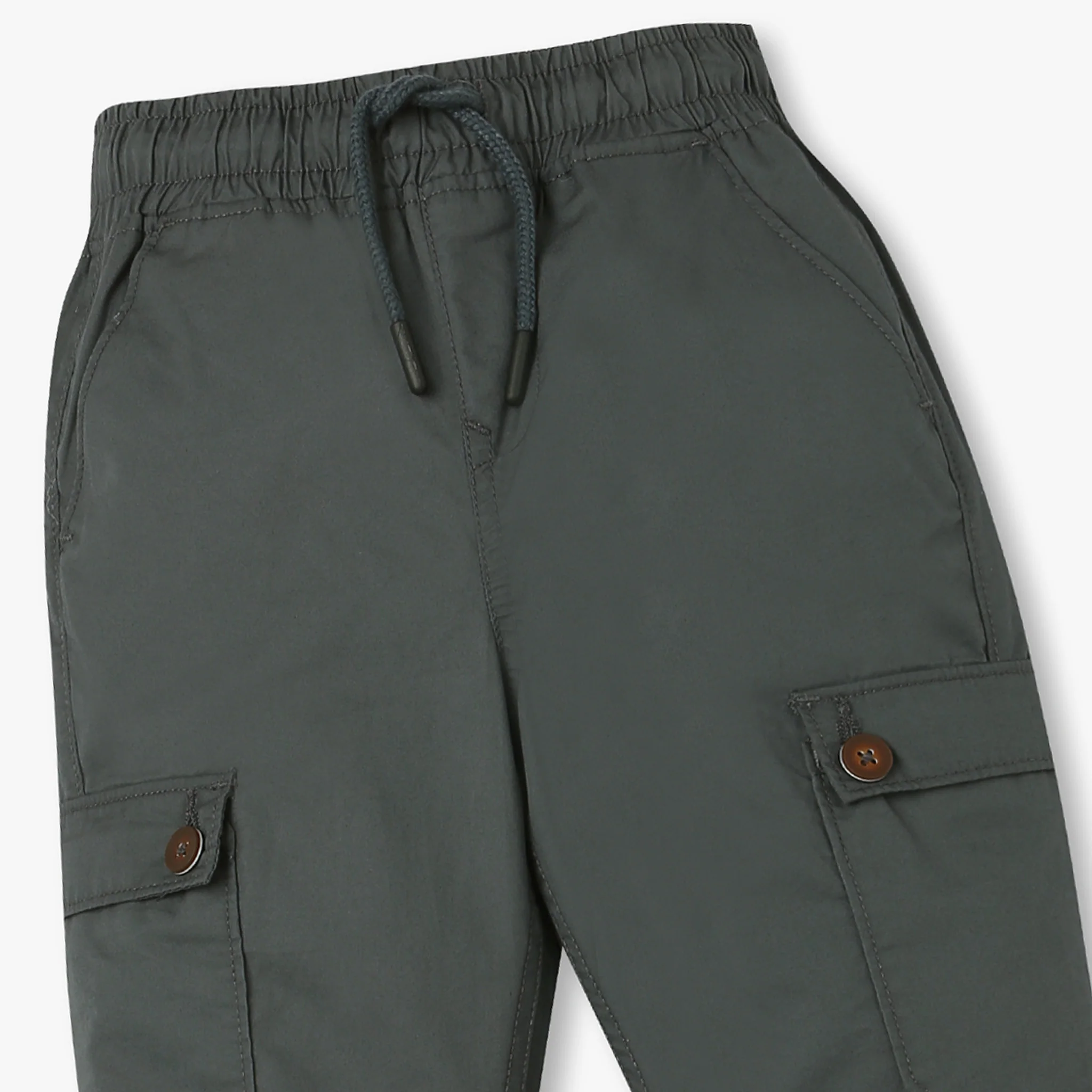 Boys Solid Full Length Cargos - Image 36