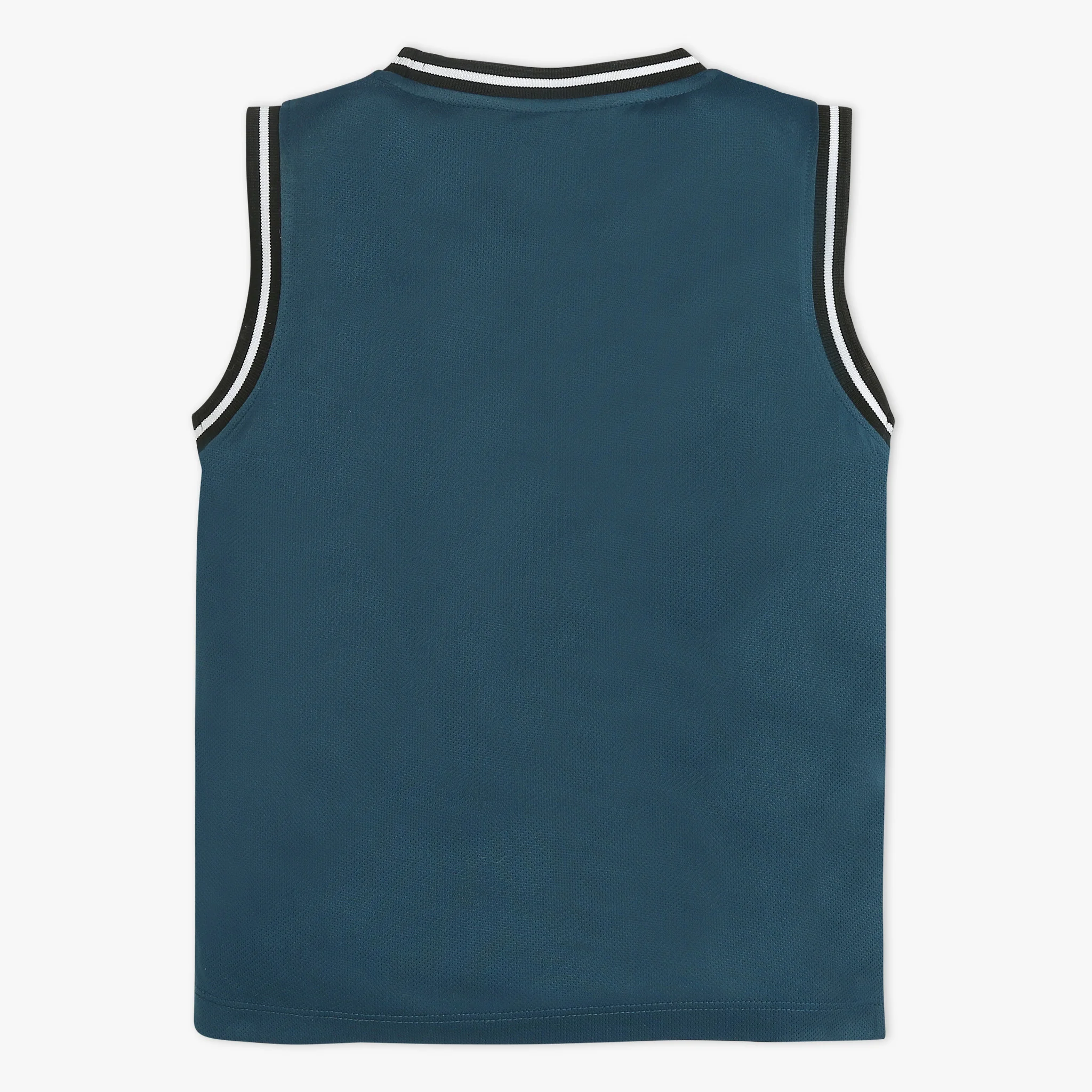 Boys Solid Crew Neck Sleeveless Basketball T-Shirt - Image 2