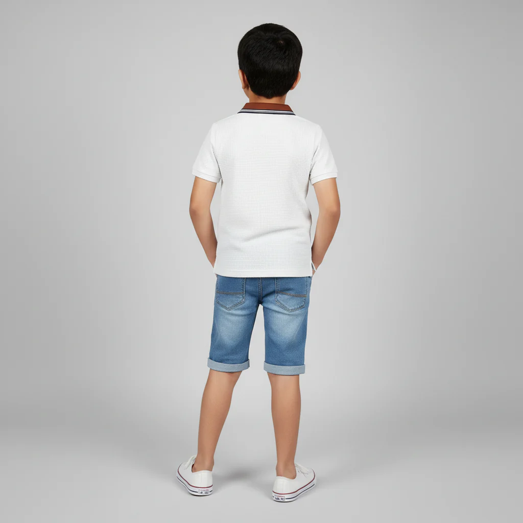 Boys Solid Polo T-Shirt - Image 3