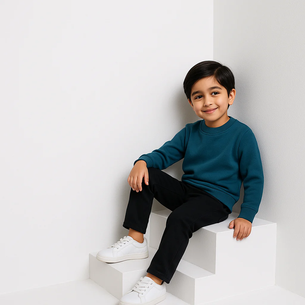 Boys Solid Sweat Tee