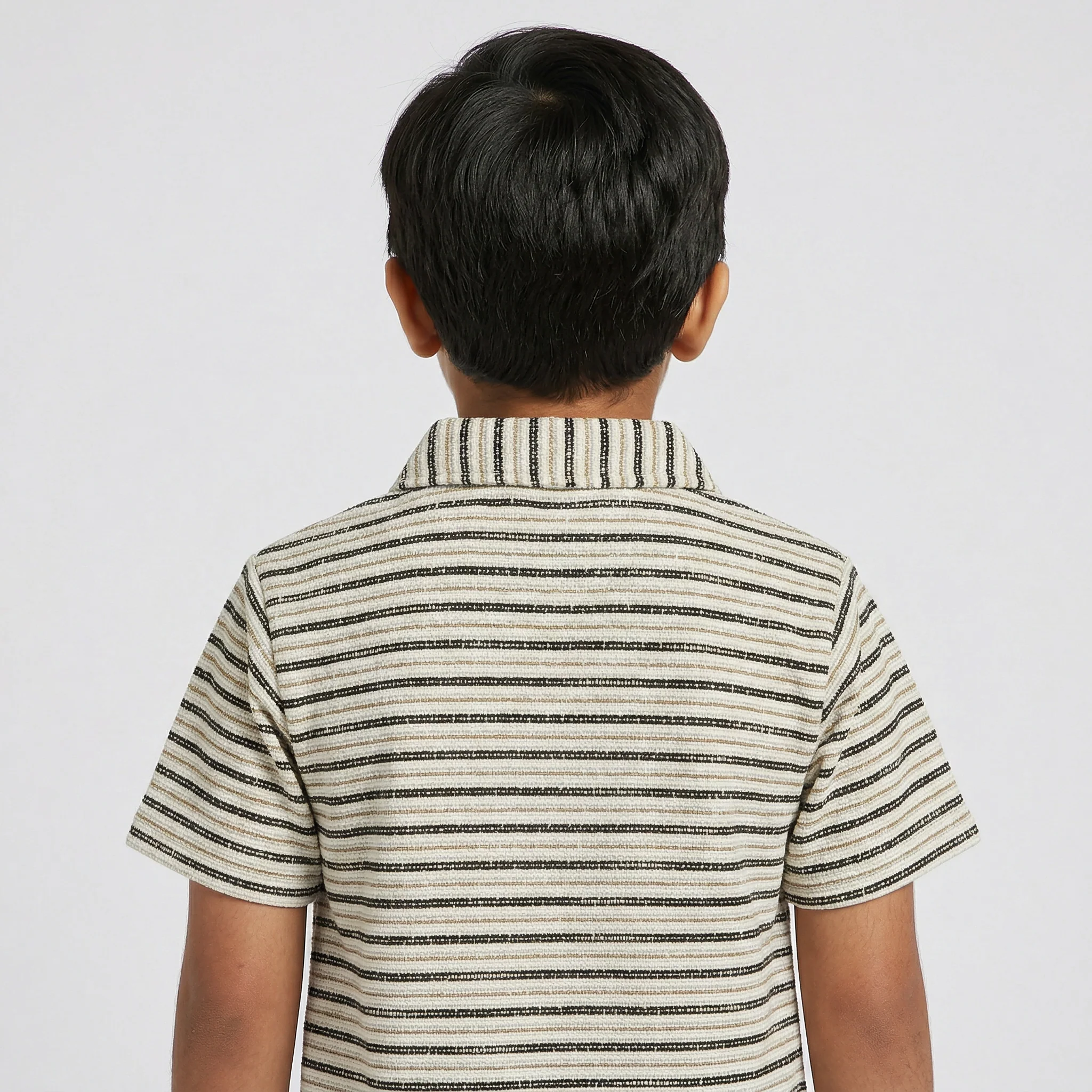 Boys Striped Polo T-Shirt - Image 3
