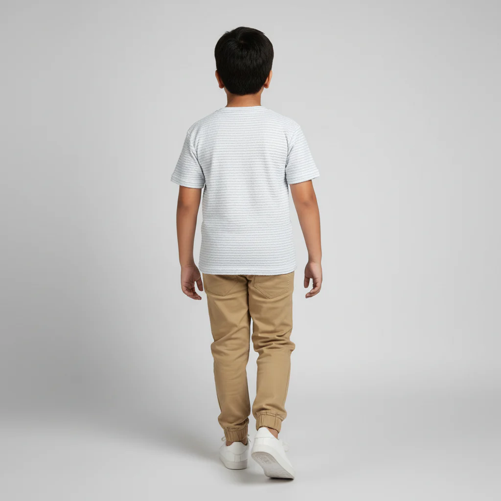 Boys Structured Crew Neck T-Shirt - Image 3