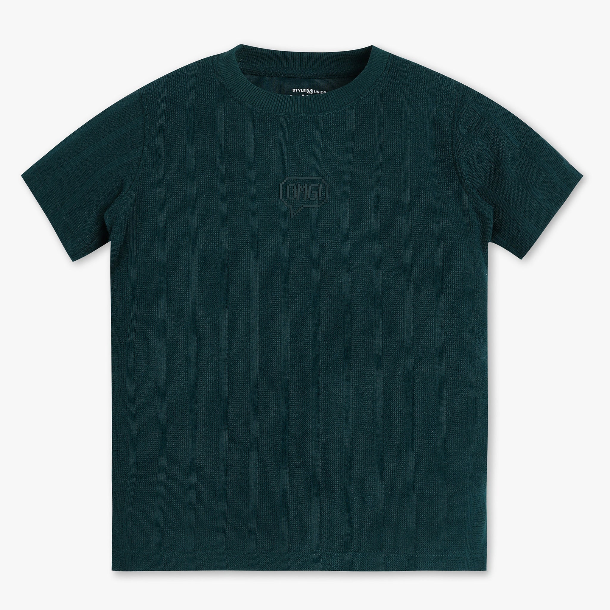 Boys Solid Crew Neck T-Shirt