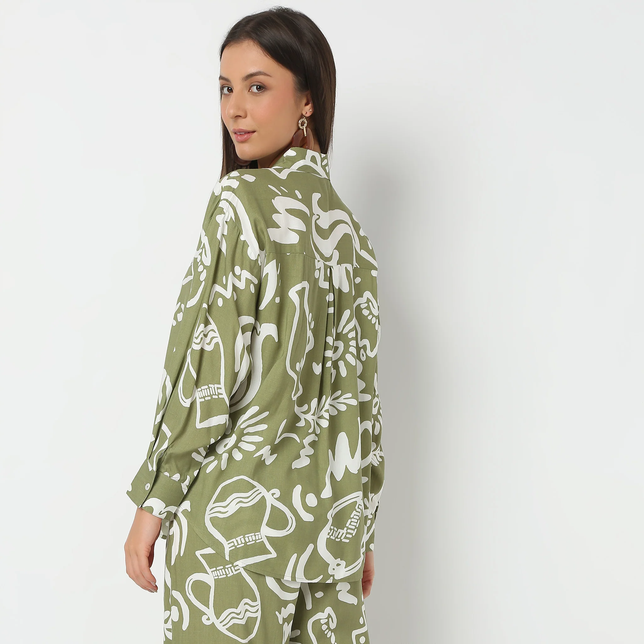 Shirt Collar Full Sleeve Printed Shirt - Image 3