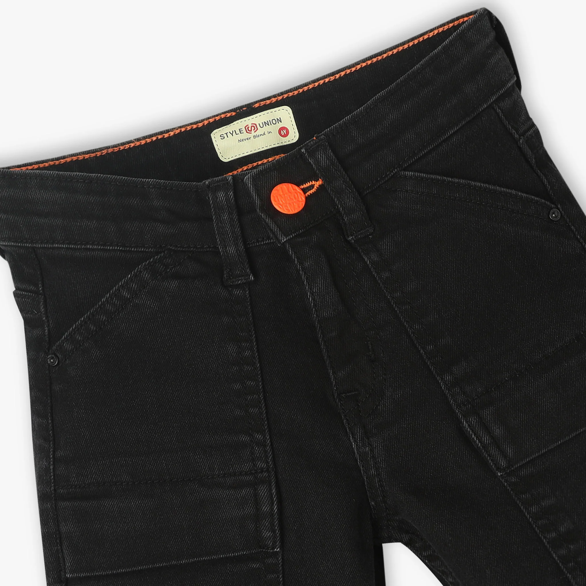Casual Below Knee Length Stretchable Denim Shorts With Flap Pocket - Image 3